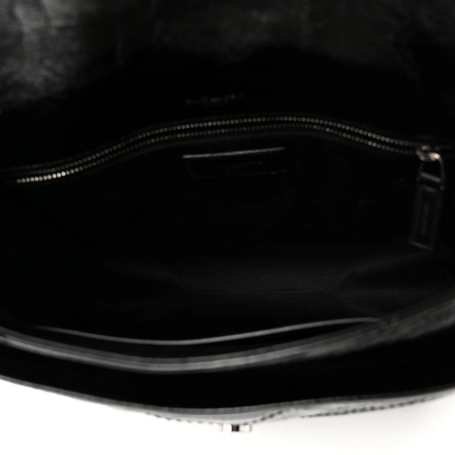 Crinkled Calfskin Matelasse Monogram Medium Niki Chain Satchel Black - Image 5