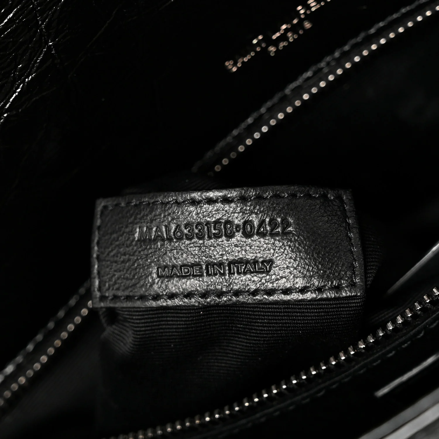 Crinkled Calfskin Matelasse Monogram Medium Niki Chain Satchel Black - Image 7