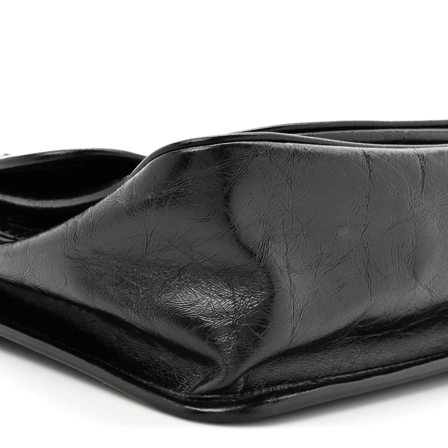 Crinkled Calfskin Matelasse Monogram Medium Niki Chain Satchel Black - Image 10