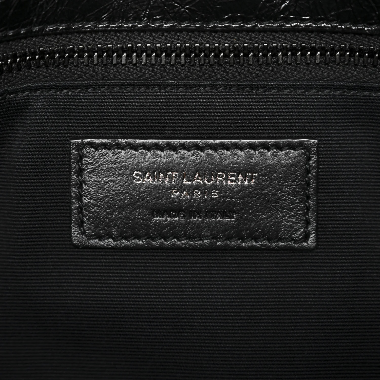 Crinkled Calfskin Matelasse Monogram Medium Niki Chain Satchel Black - Image 6