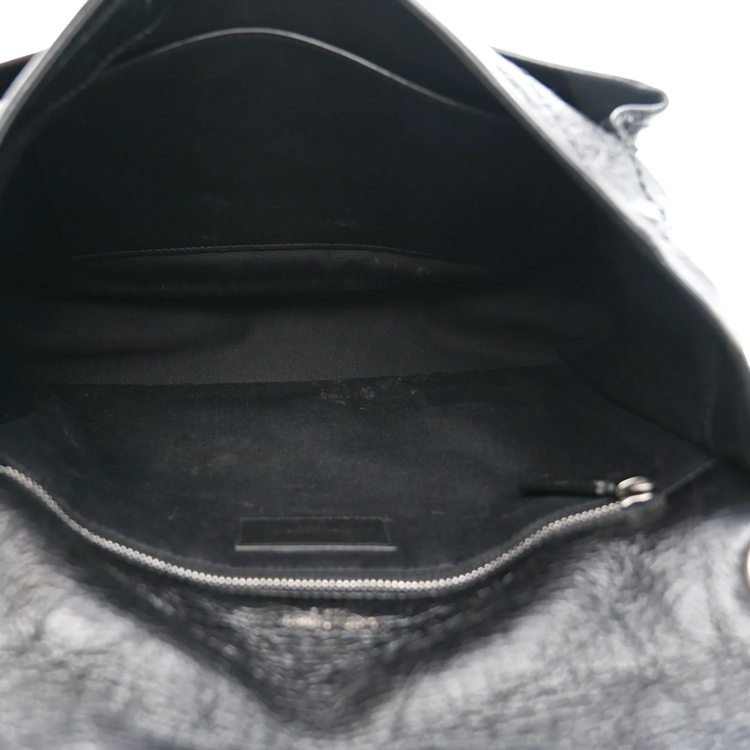 Crinkled Calfskin Matelasse Monogram Medium Niki Chain Satchel Black - Image 5