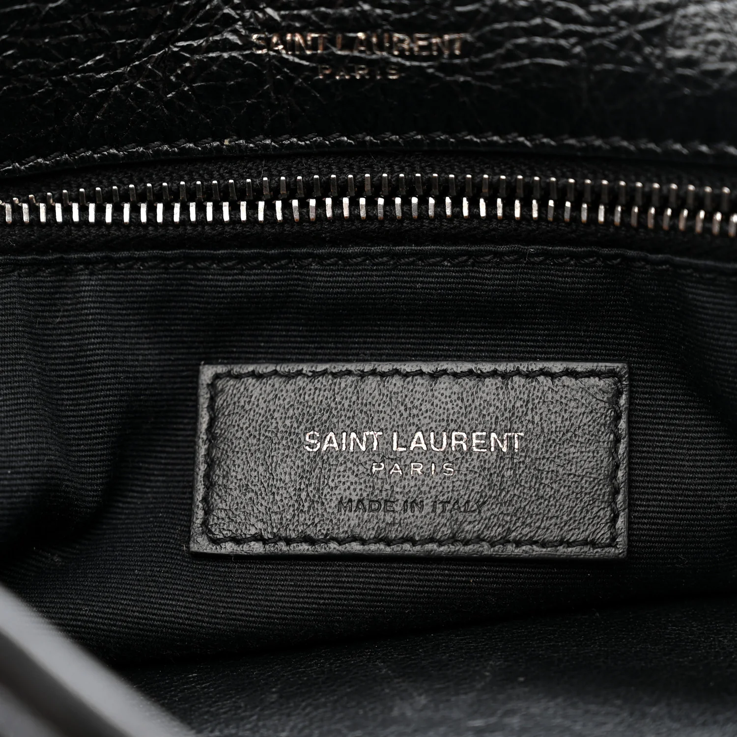 Crinkled Calfskin Matelasse Monogram Medium Niki Chain Satchel Black - Image 7