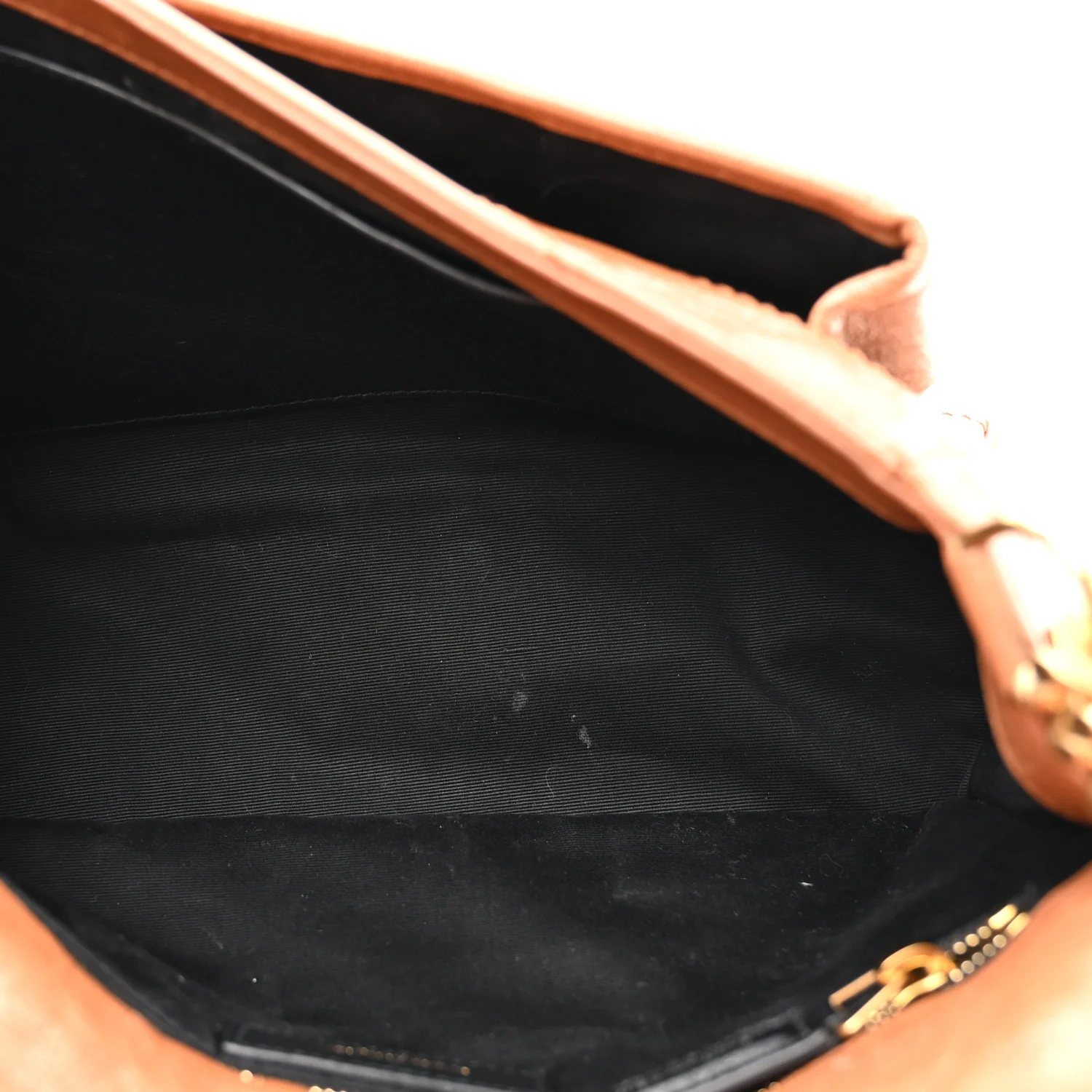 Crinkled Calfskin Matelasse Monogram Medium Niki Chain Satchel Caramel - Image 5