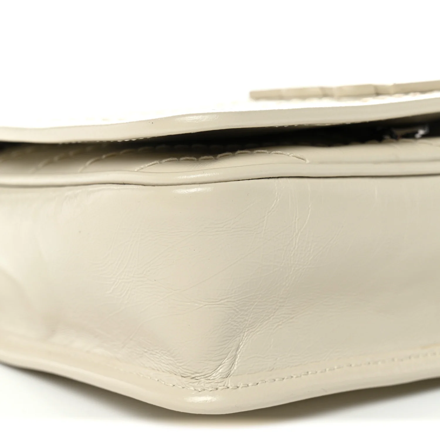 Crinkled Calfskin Matelasse Monogram Niki Chain Wallet Crema Soft - Image 9