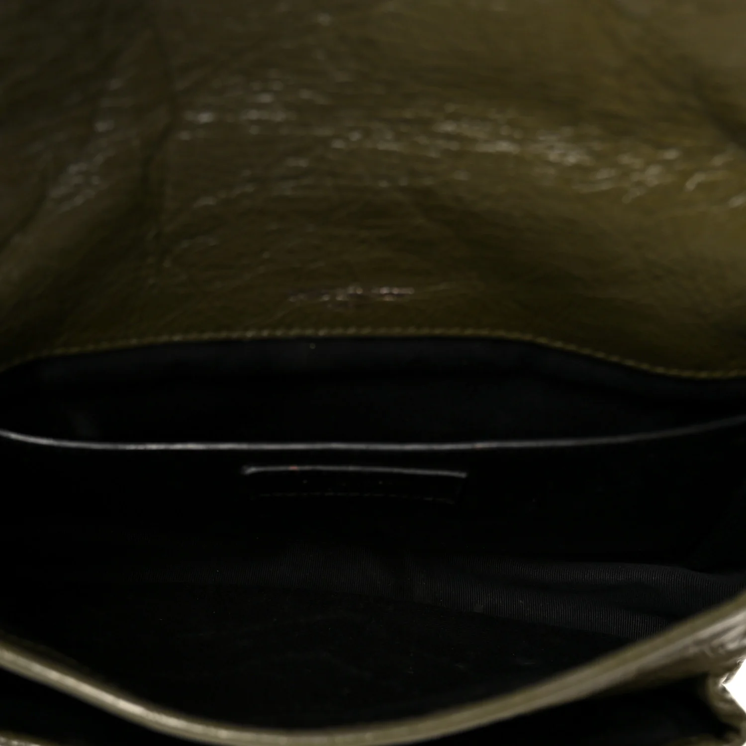 Crinkled Lambskin Matelasse Monogram Baby Niki Chain Satchel Seawood - Image 5