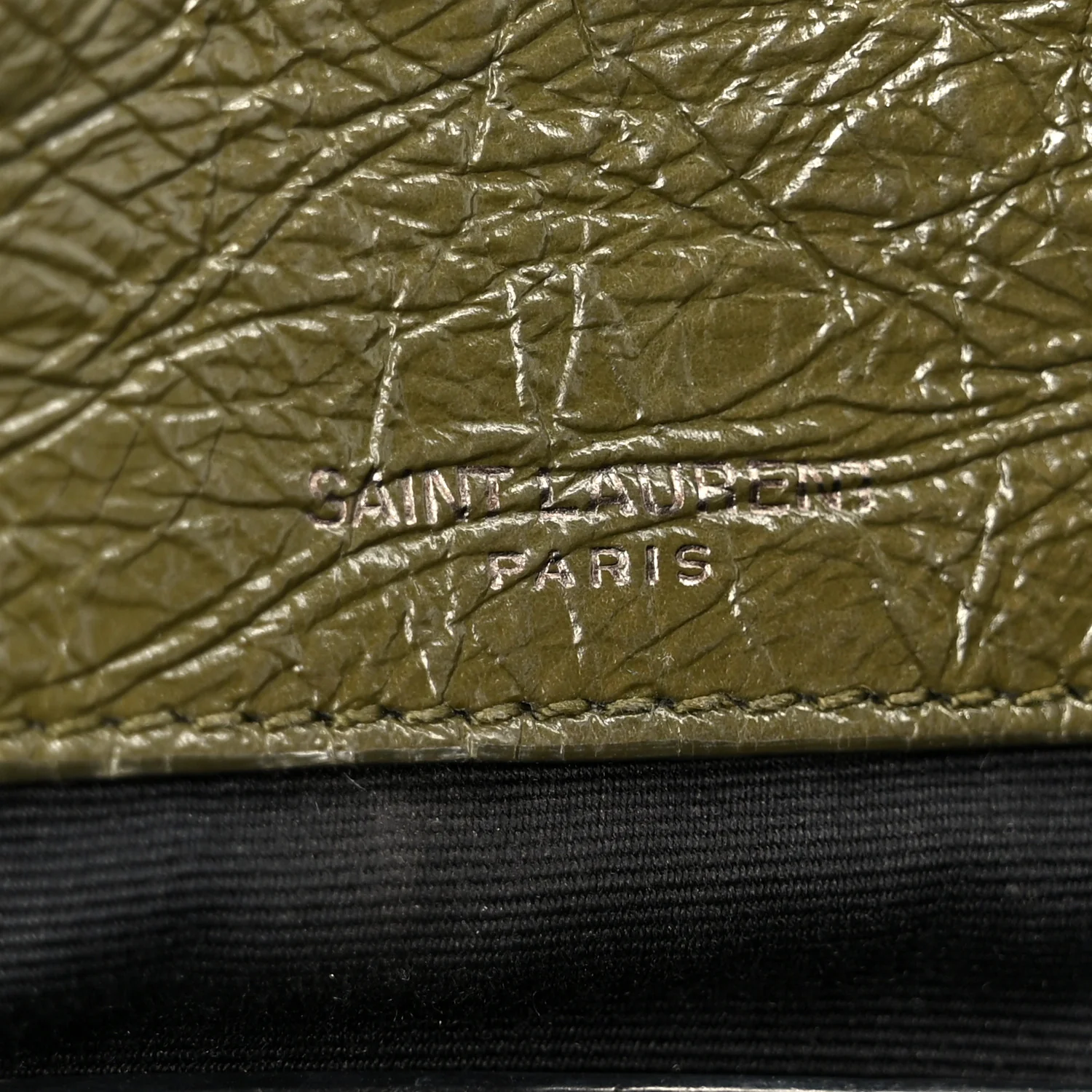 Crinkled Lambskin Matelasse Monogram Baby Niki Chain Satchel Seawood - Image 7
