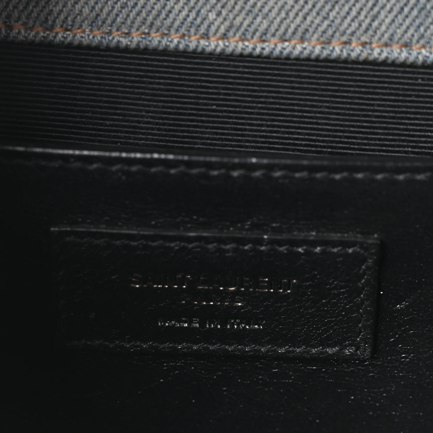 Denim Mixed Matelasse Triquilt Medium Monogram Envelope Satchel Blue - Image 5
