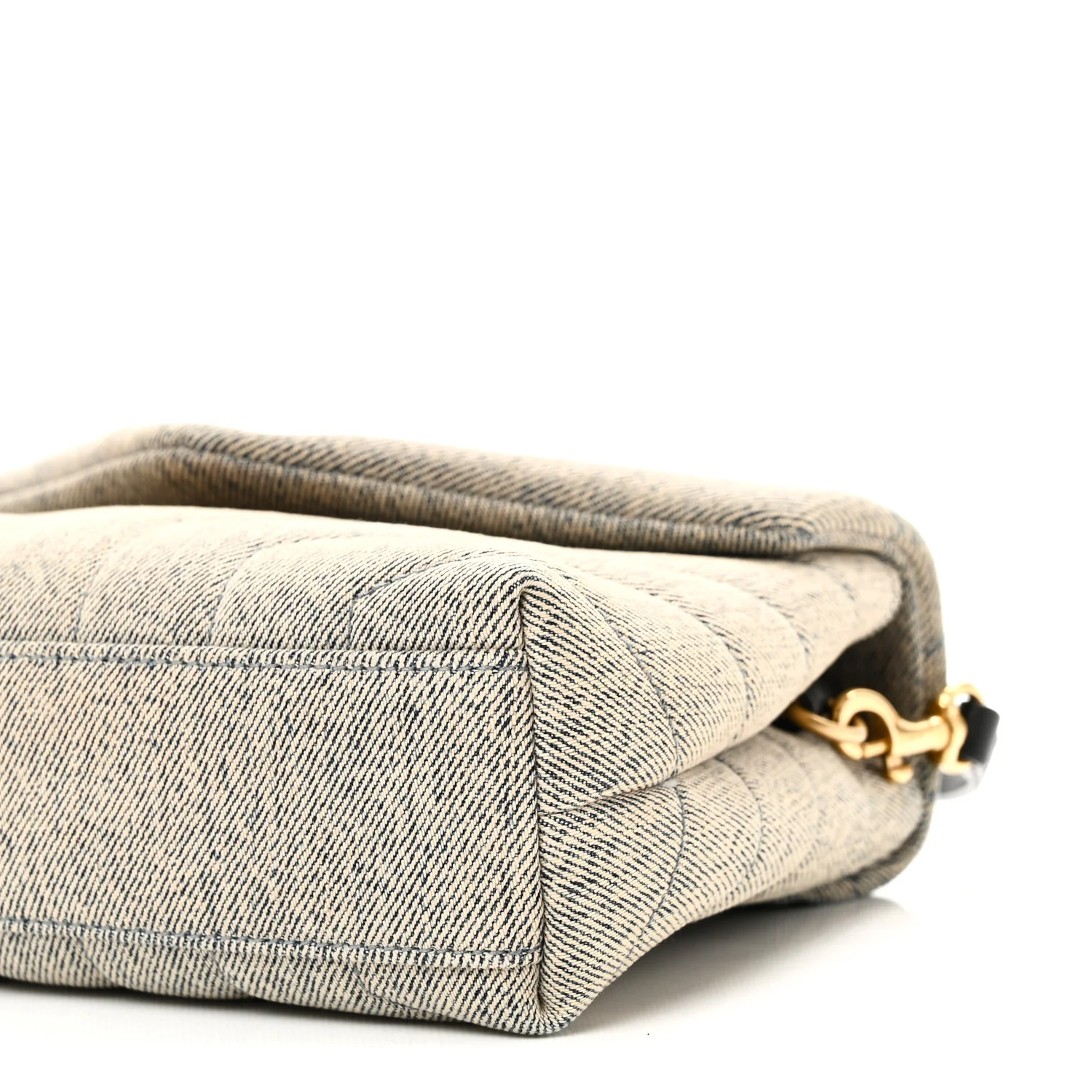 Denim Y Quilted Monogram Toy Loulou Crossbody Bag Grey - Image 10