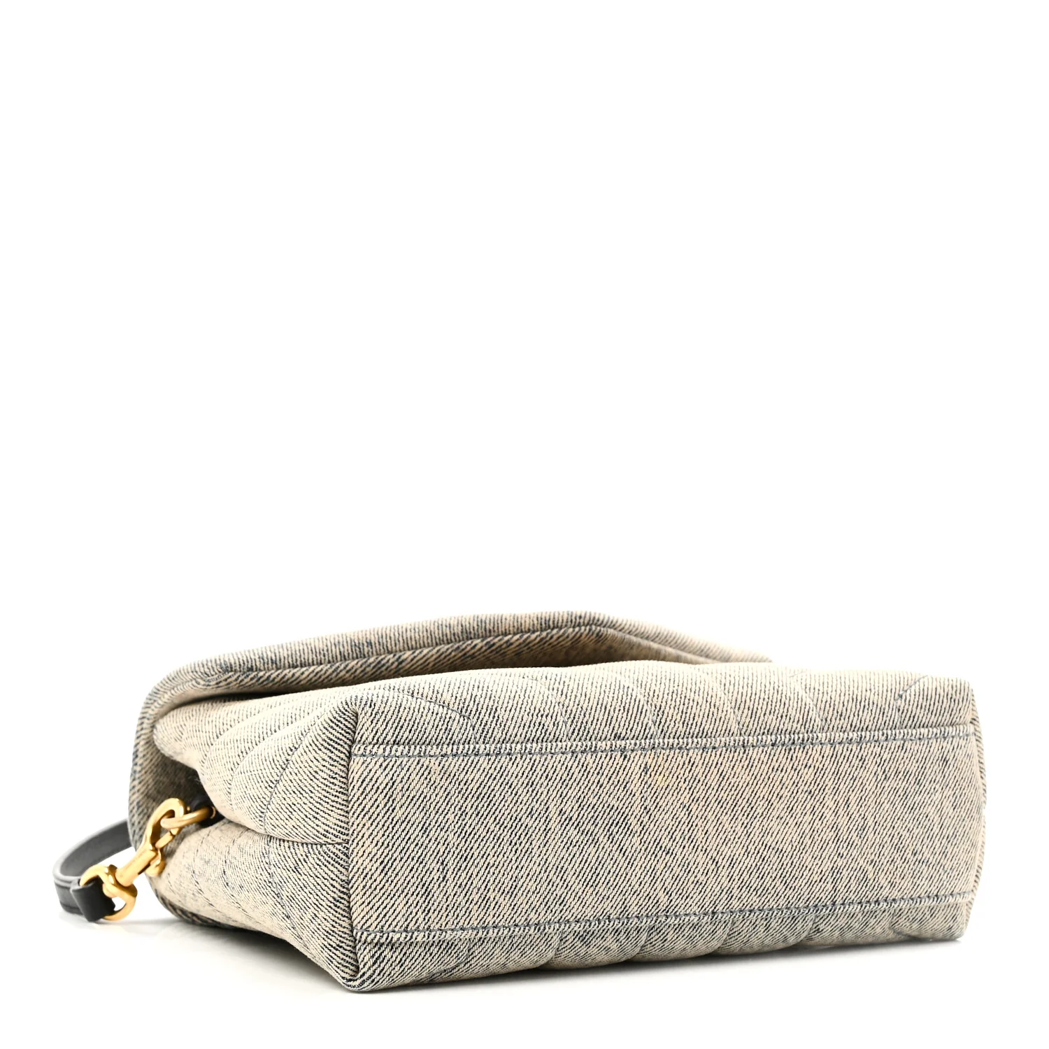 Denim Y Quilted Monogram Toy Loulou Crossbody Bag Grey - Image 4