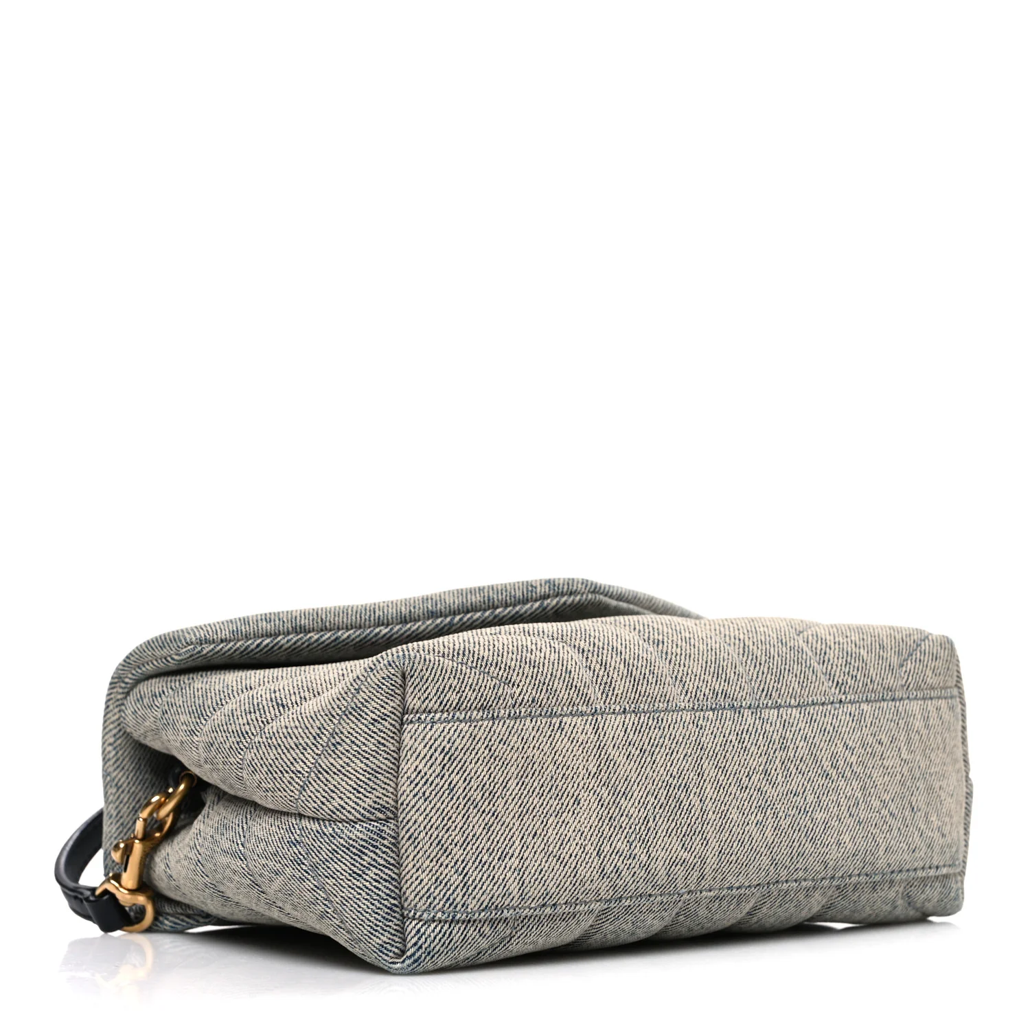 Denim Y Quilted Monogram Toy Loulou Crossbody Bag Grey - Image 4