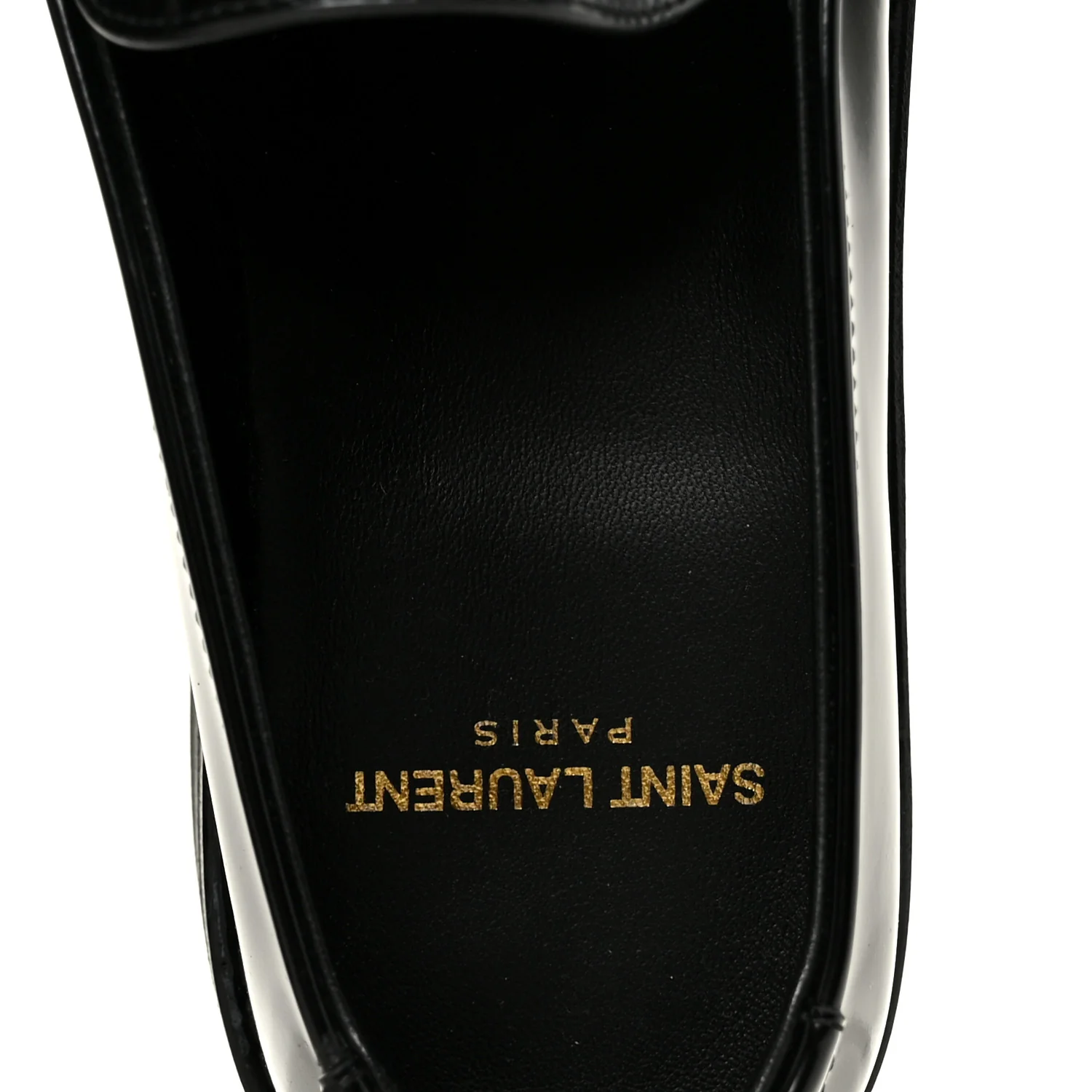 Glazed Calfskin Le Loafer 15 Penny Slippers 37 Black - Image 7