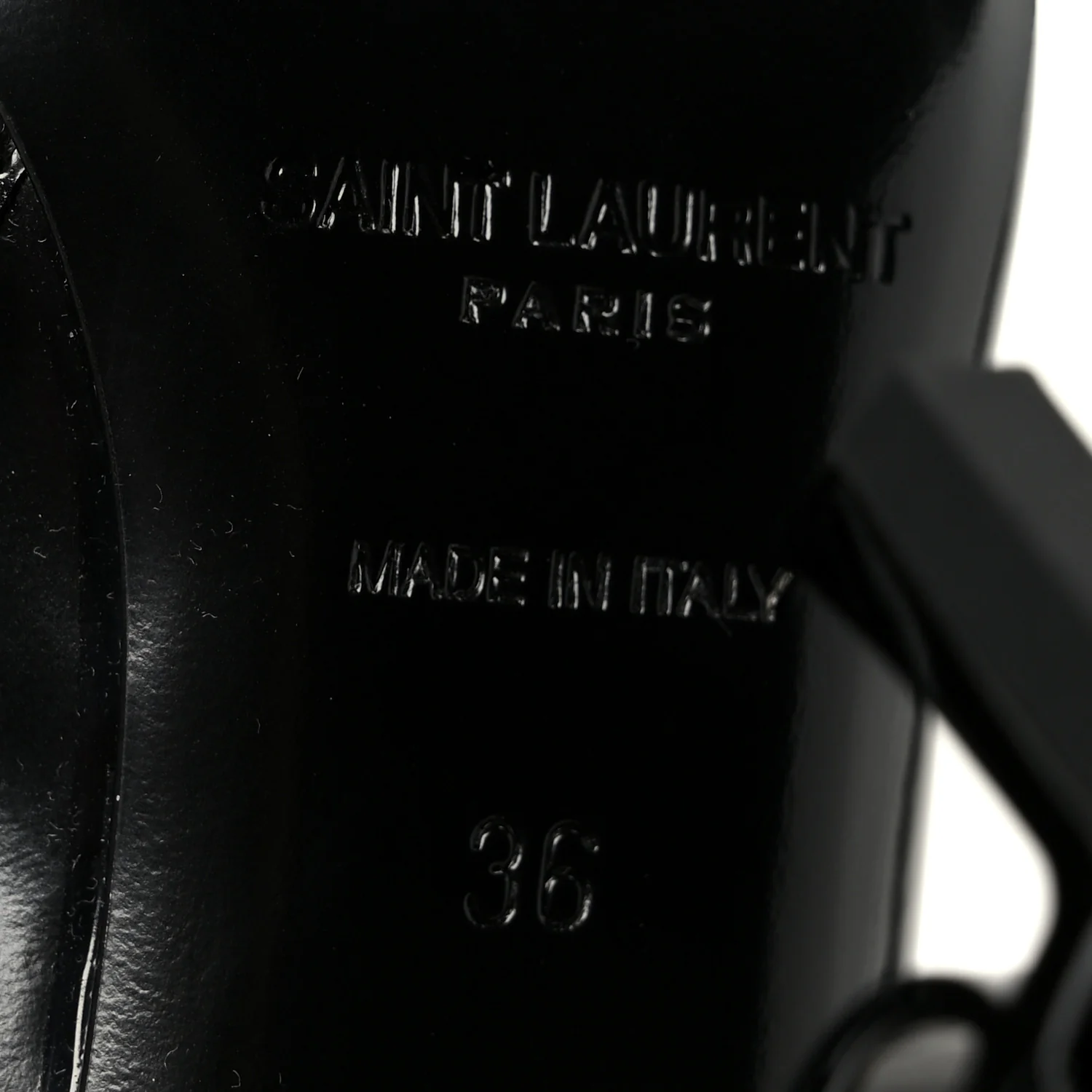Glazed Calfskin Opyum 110 Ankle Boots 36 Black - Image 7