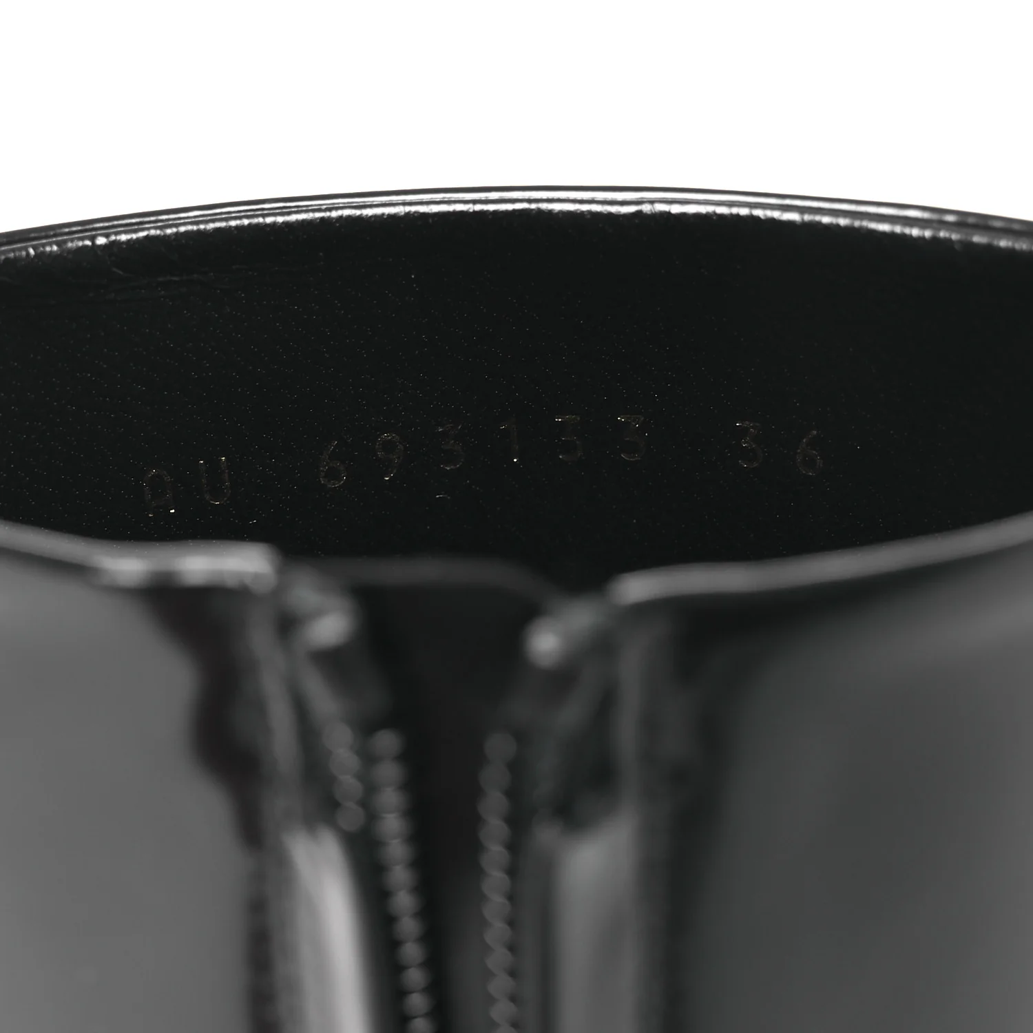 Glazed Calfskin Opyum Ankle Boots 36 Black - Image 10