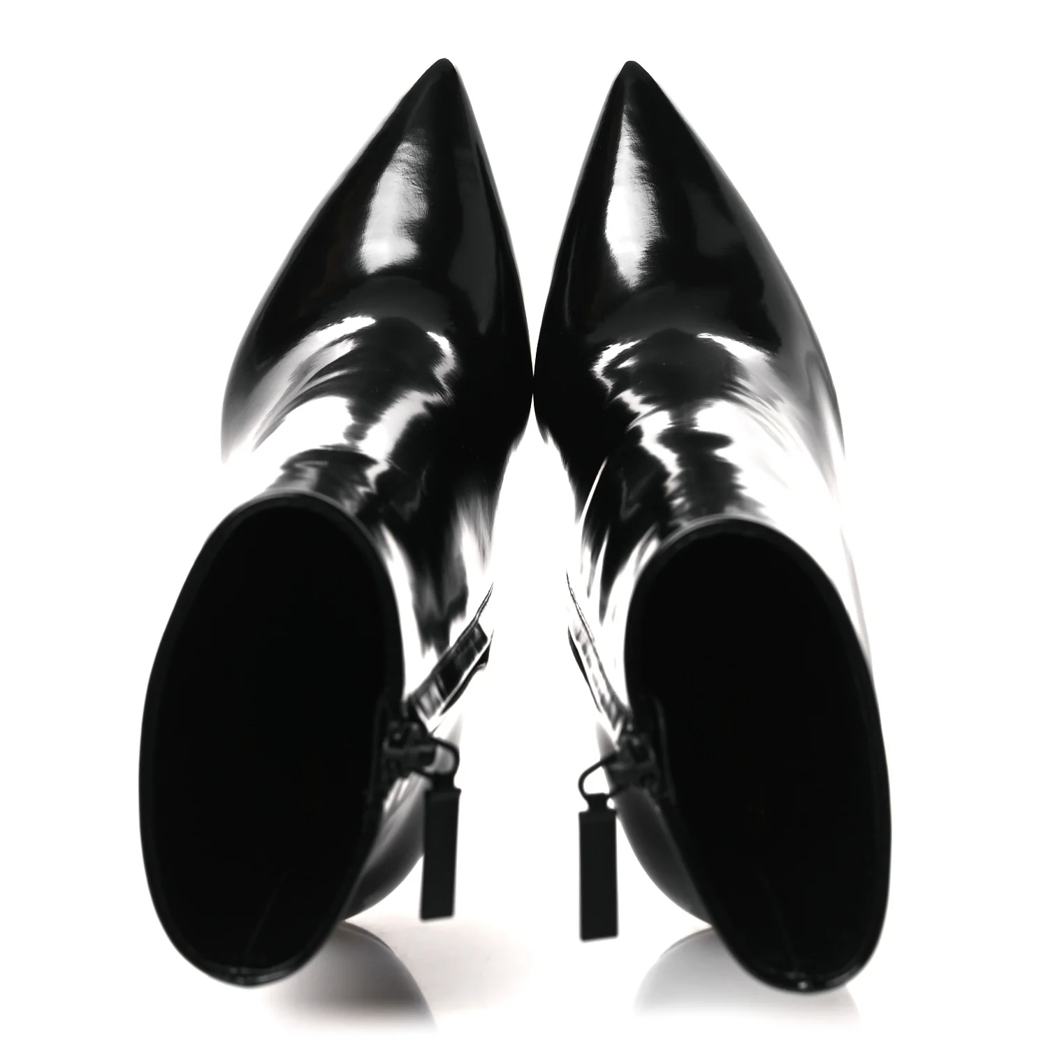 Glazed Calfskin Opyum Ankle Boots 36 Black - Image 2