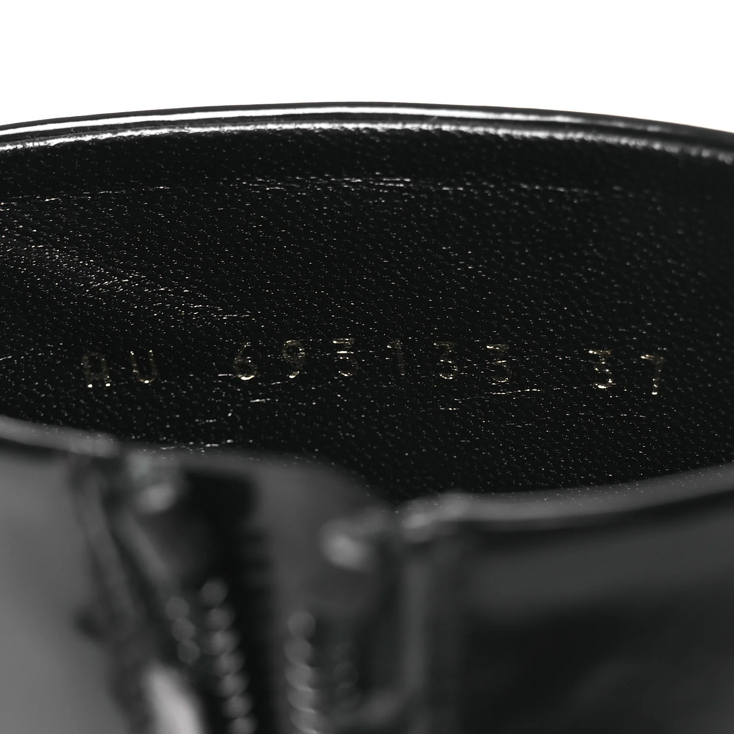 Glazed Calfskin Opyum Ankle Boots 37 Black - Image 10