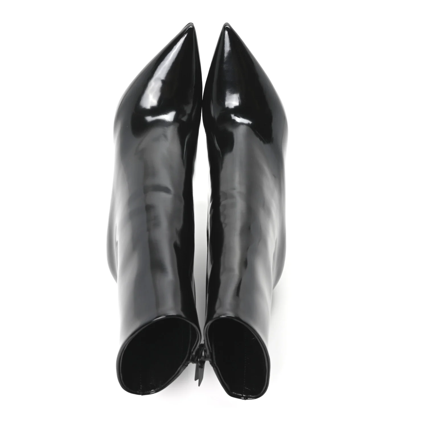 Glazed Calfskin Opyum Ankle Boots 37.5 Black - Image 2