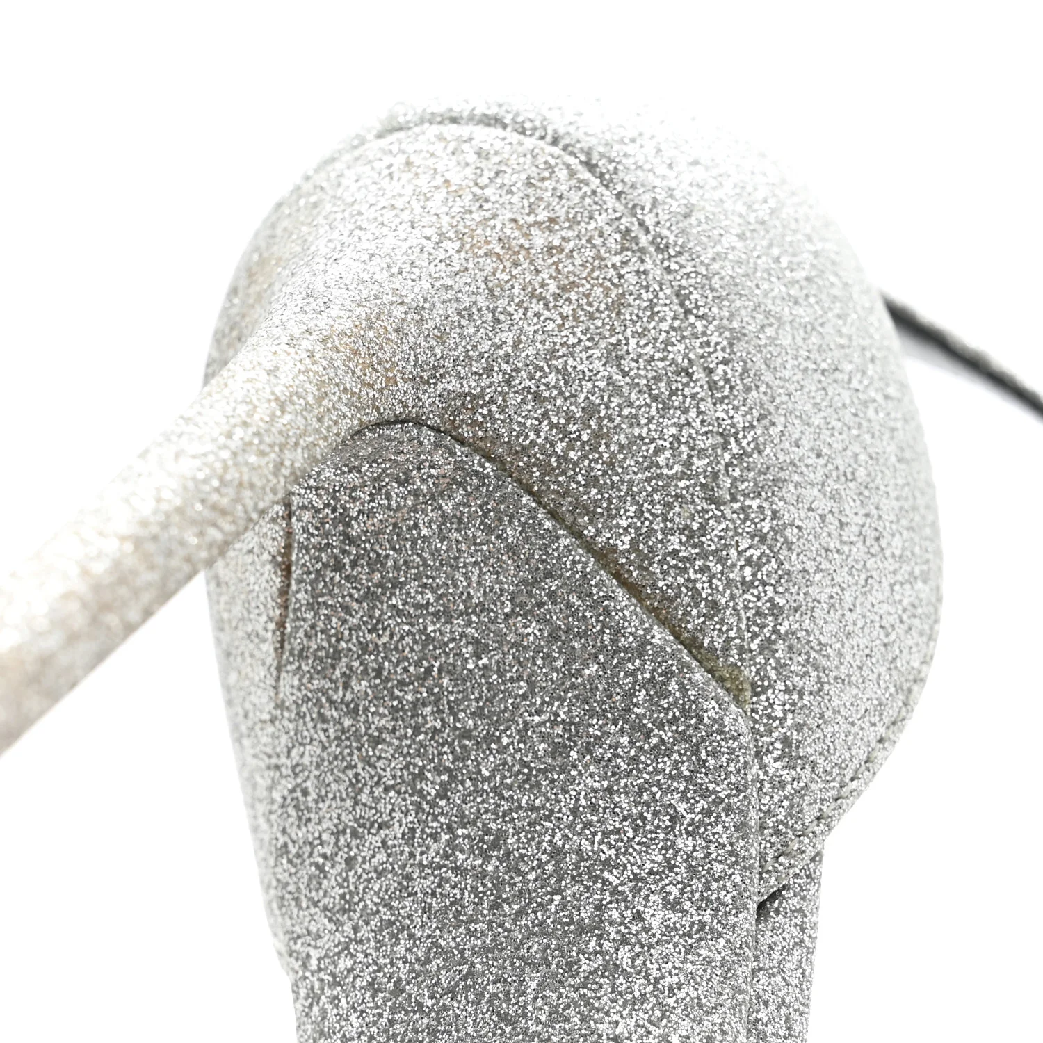 Glitter Amber 105 Ankle Strap Sandals 37.5 Silver - Image 11