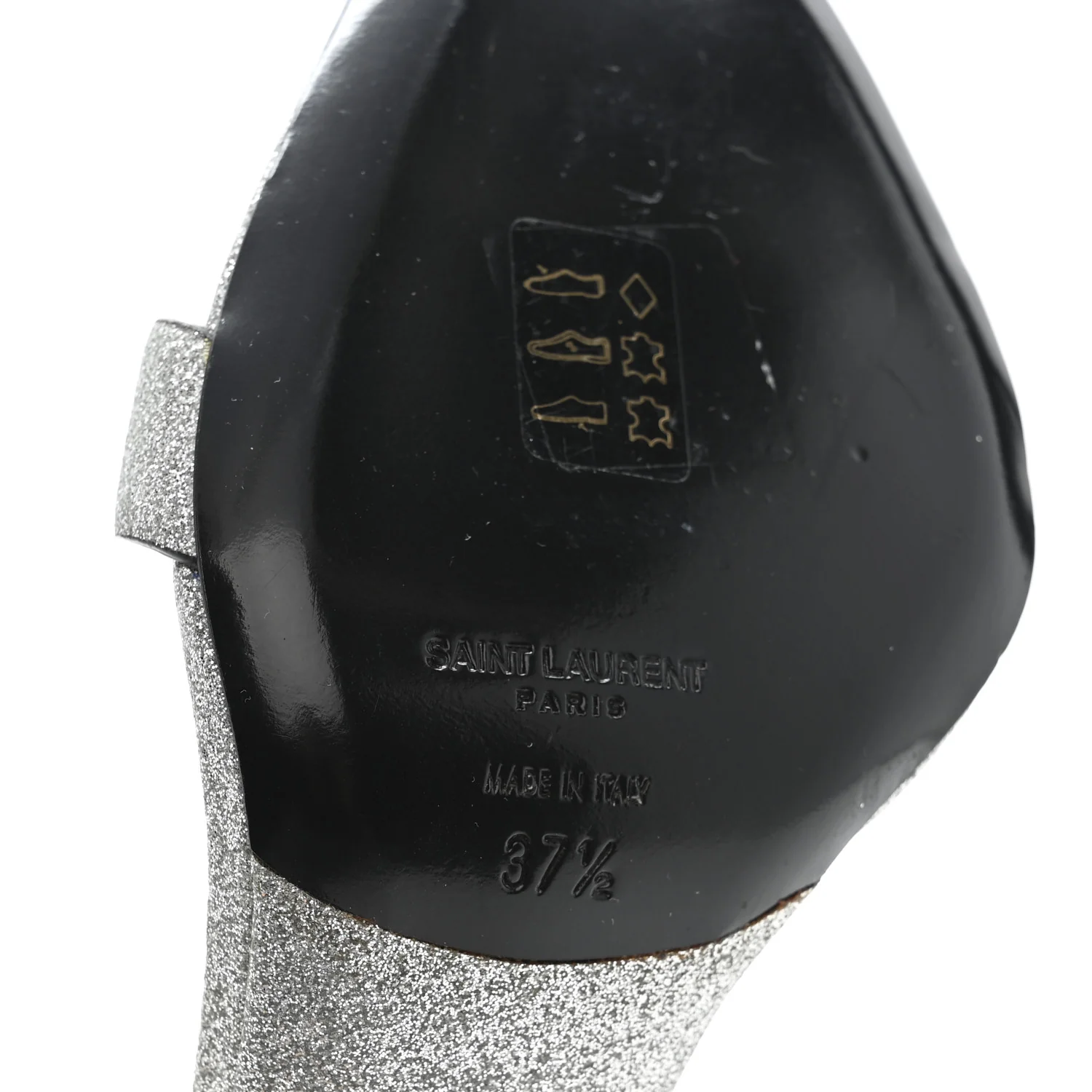 Glitter Amber 105 Ankle Strap Sandals 37.5 Silver - Image 9