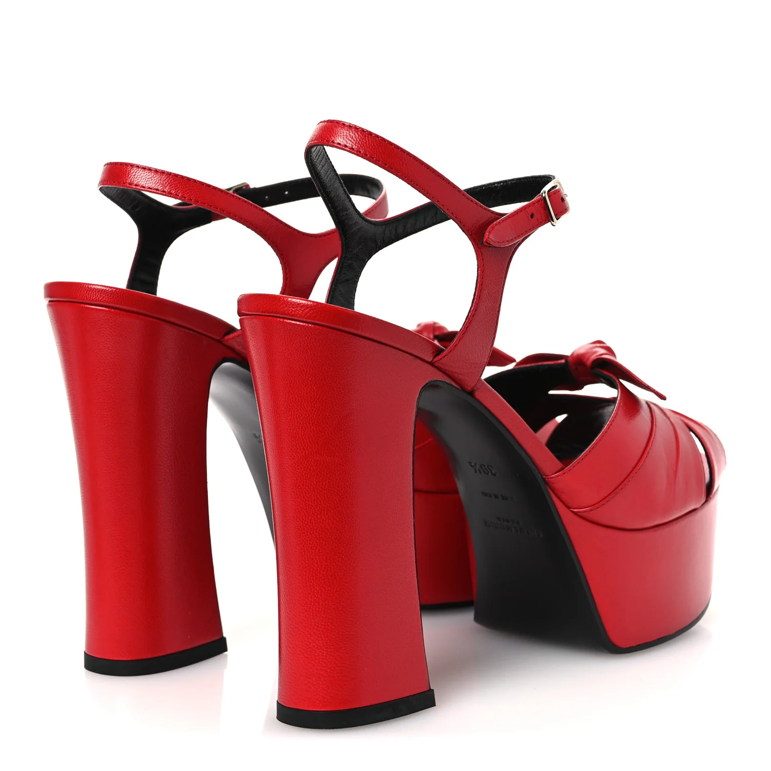 Goatskin Candy 80 Platform Sandals 39.5 New Red - Image 5