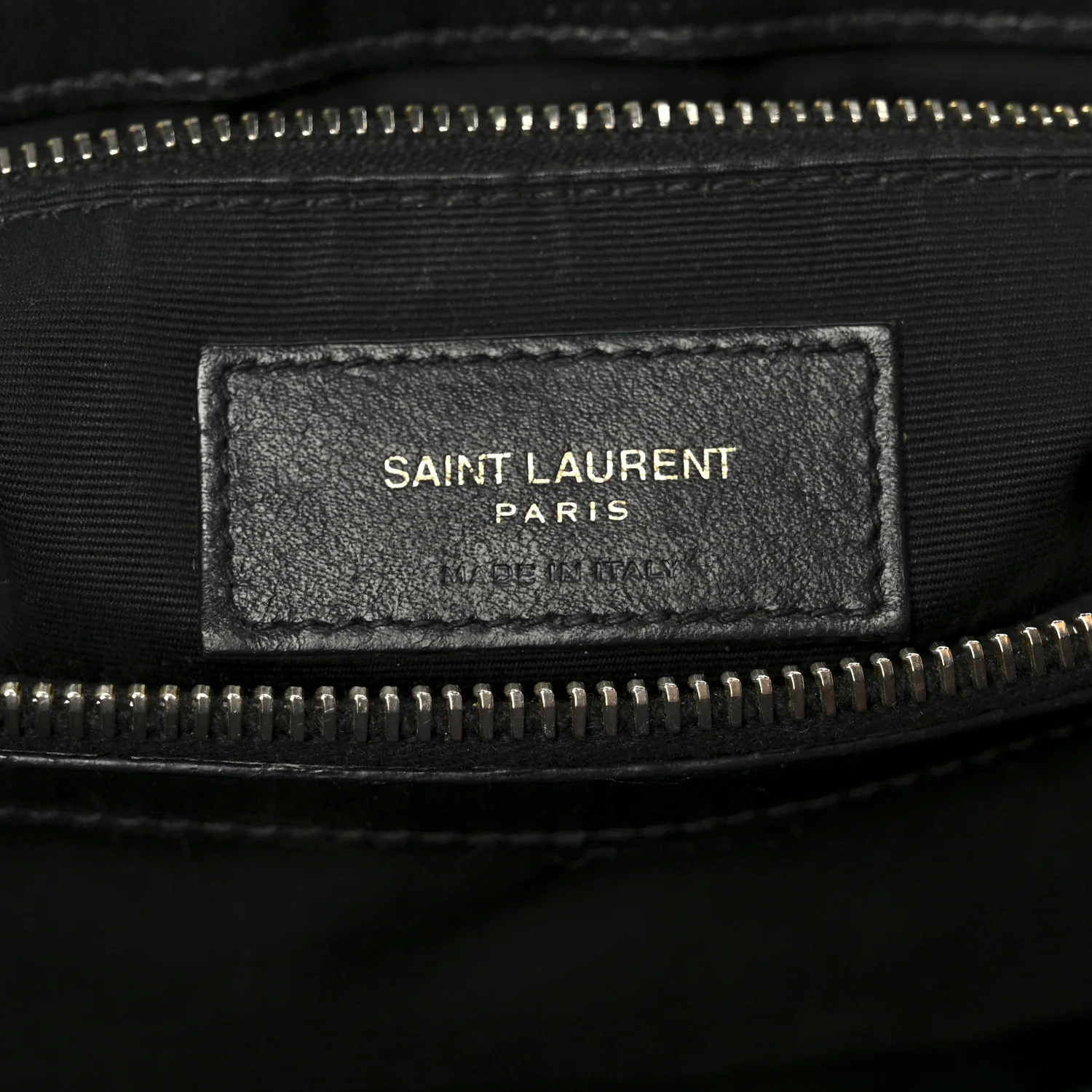 Grain de Poudre Calfskin Y Quilted Monogram Medium Loulou Chain Satchel Black - Image 7