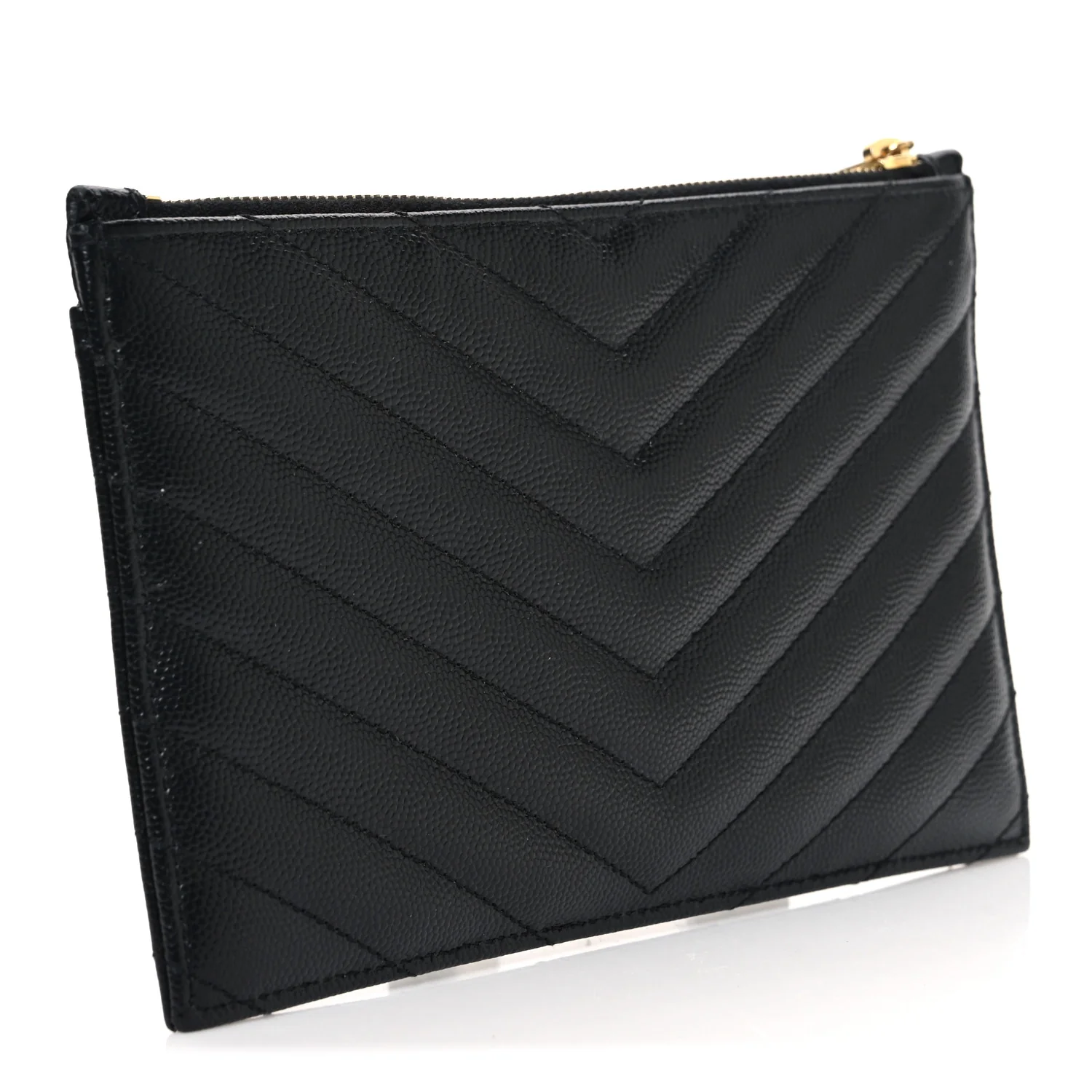 Grain De Poudre Chevron Monogram Bill Pouch Black - Image 3