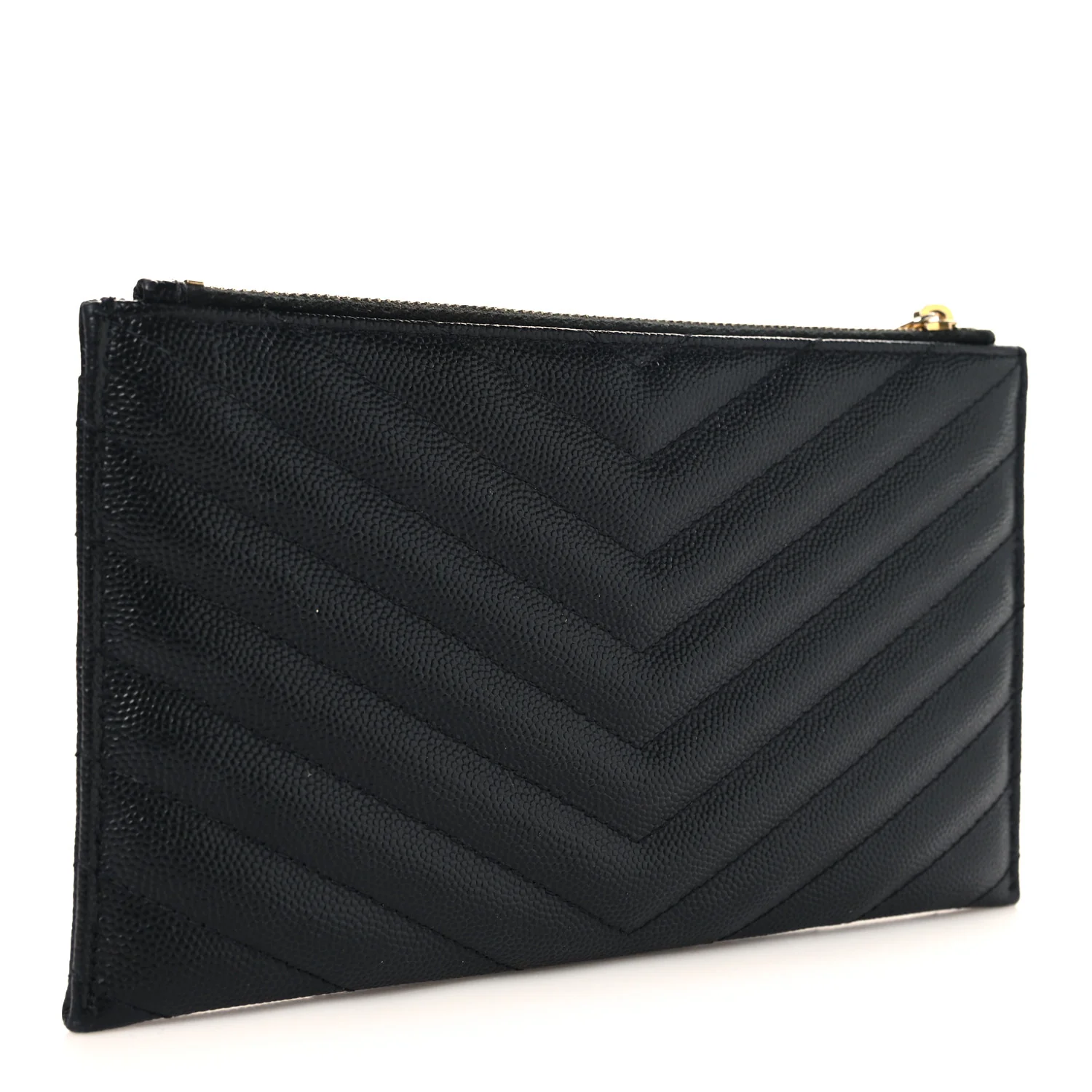 Grain De Poudre Chevron Monogram Bill Pouch Black - Image 3