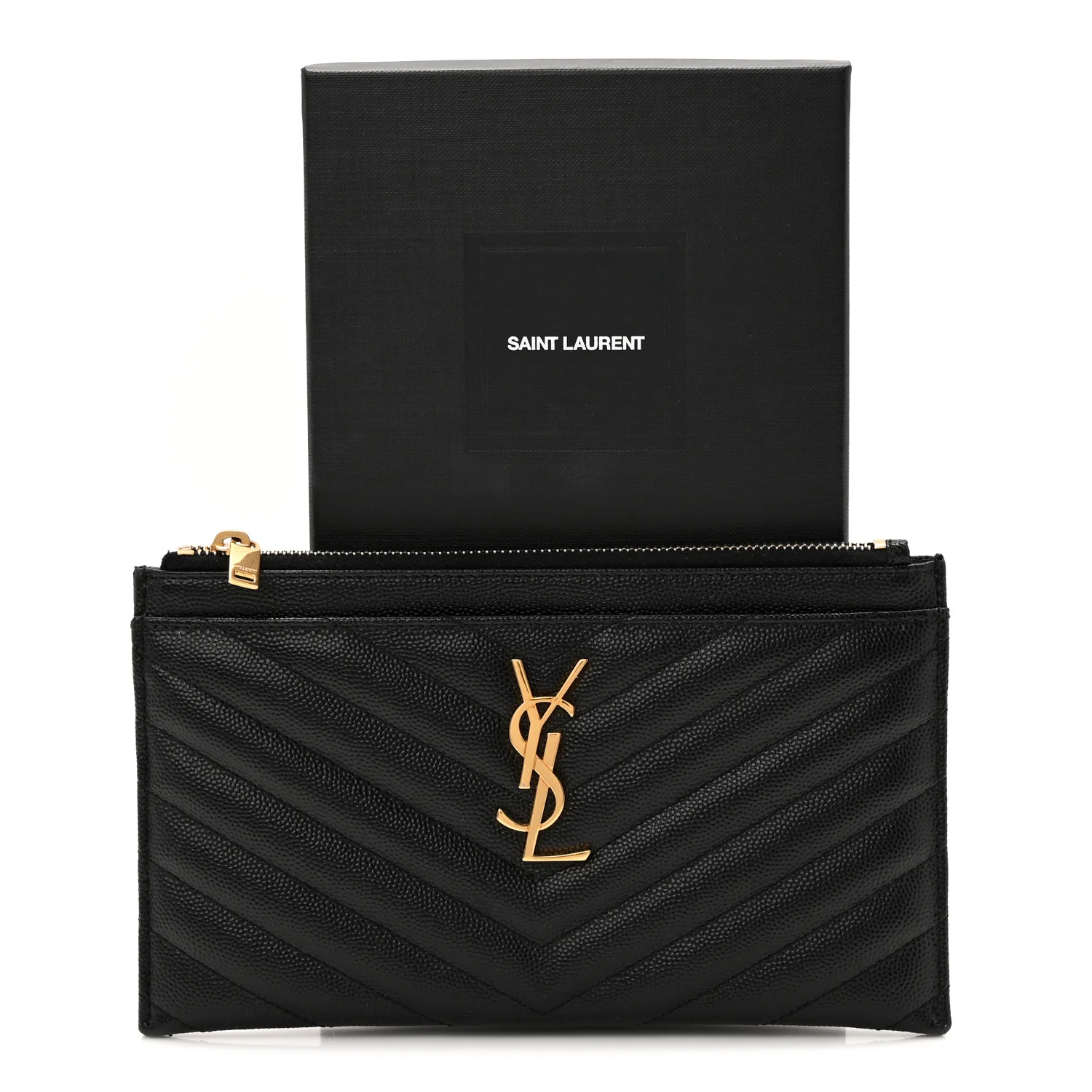 Grain De Poudre Chevron Monogram Bill Pouch Black - Image 8