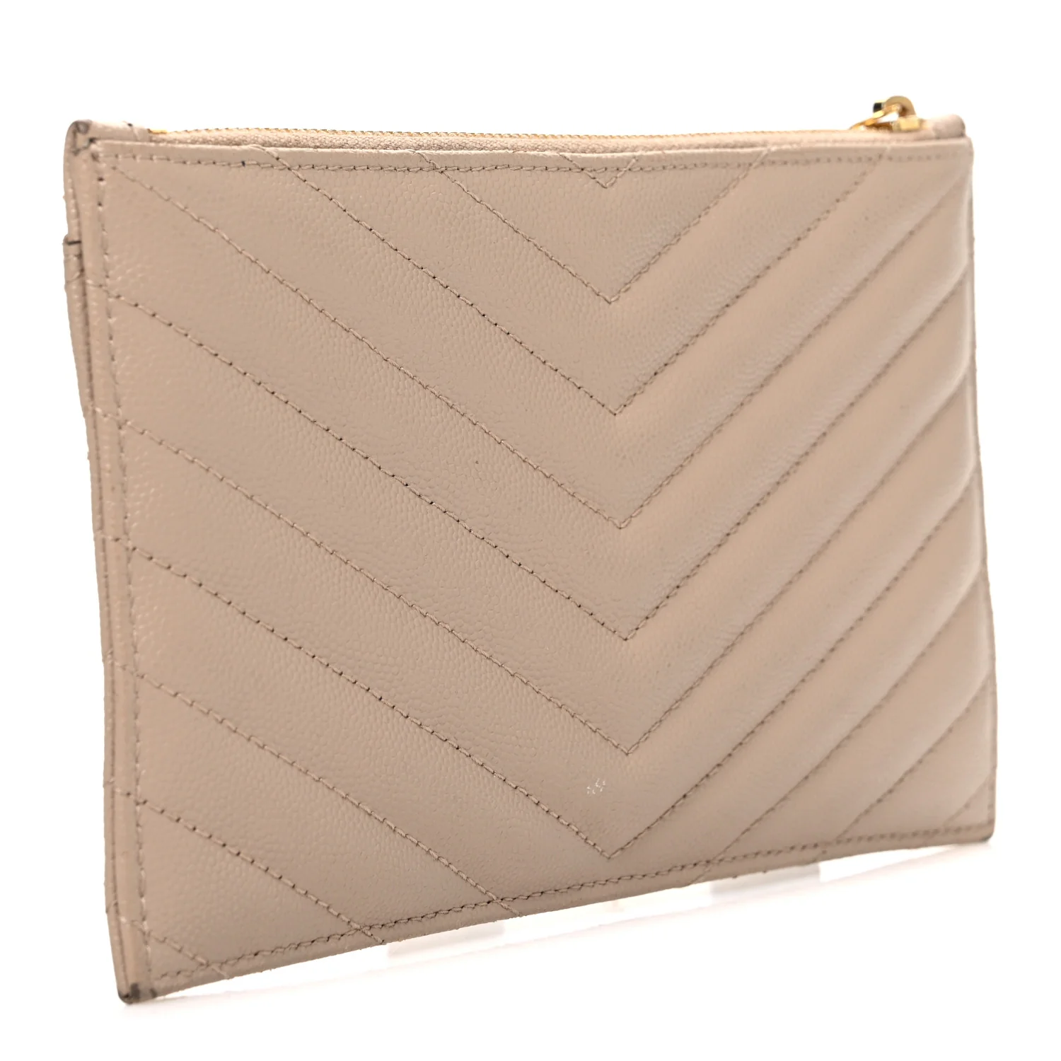 Grain De Poudre Chevron Monogram Bill Pouch Dark Beige - Image 3