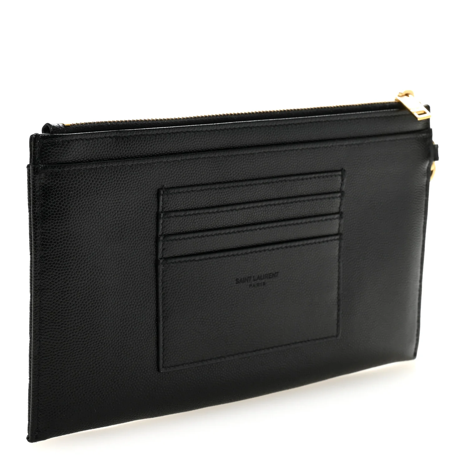 Grain De Poudre Chevron Monogram Large Bill Pouch Black - Image 3