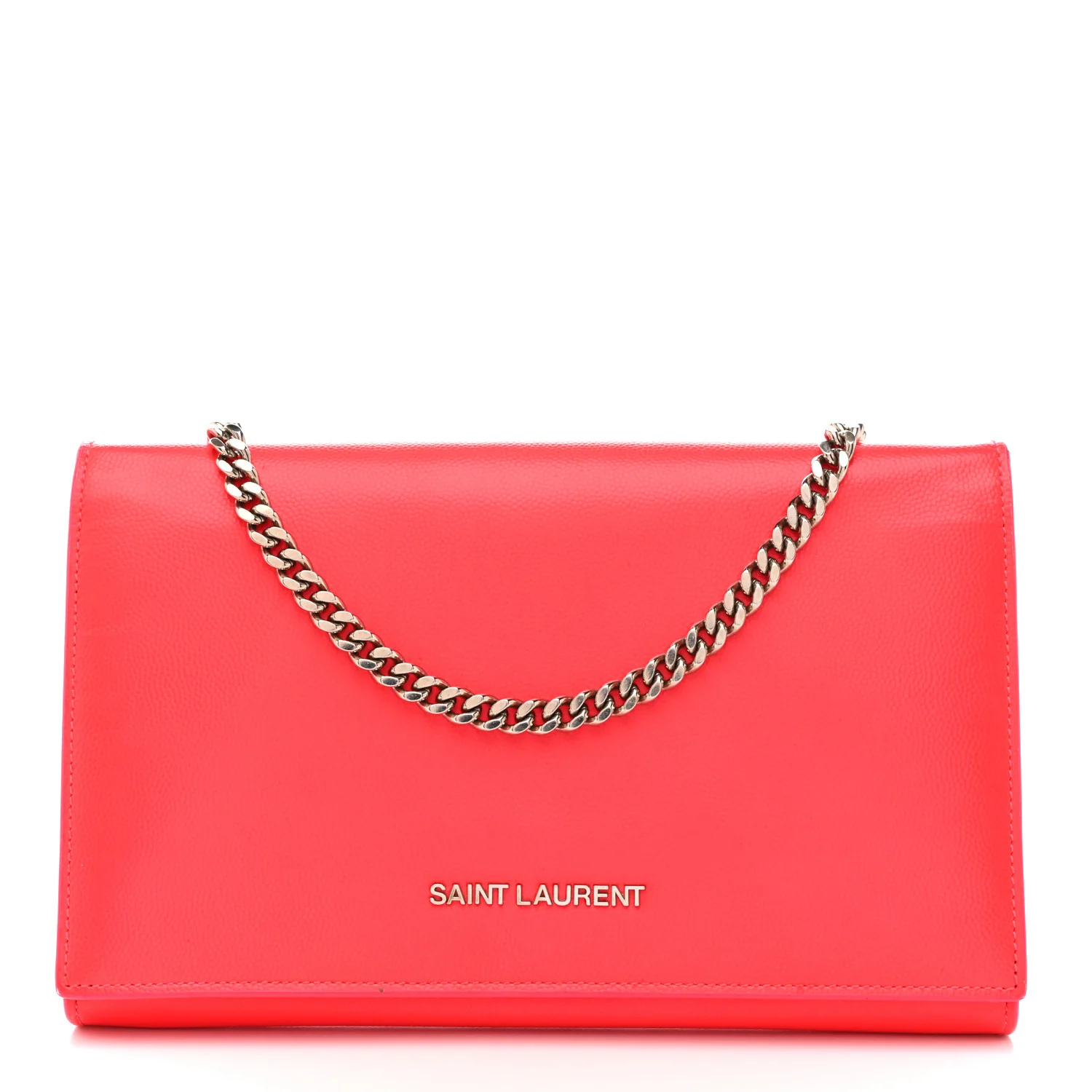 Grain de Poudre Classic Letters Chain Wallet Fuchsia
