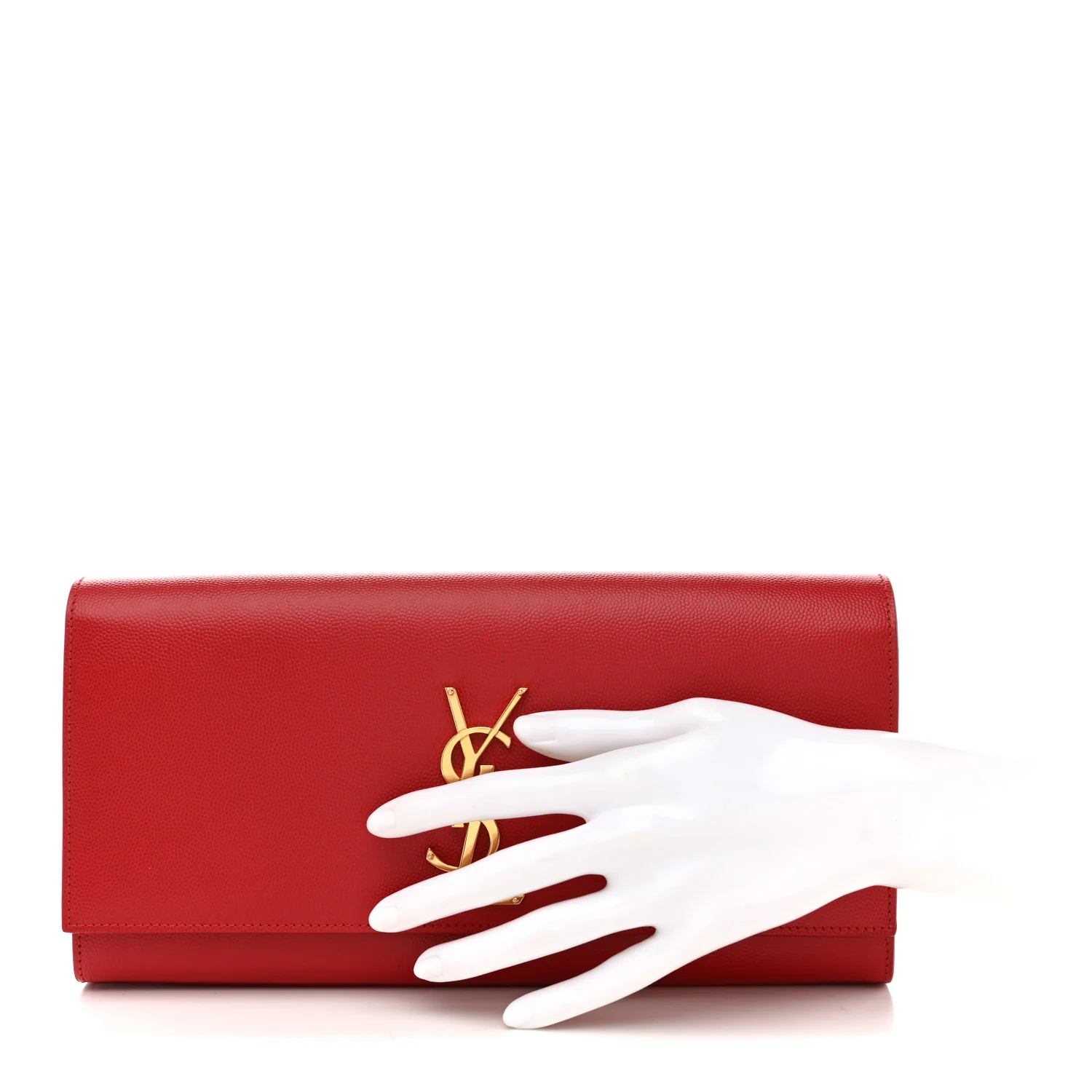 Grain De Poudre Classic Monogram Cassandre Clutch Dark Red - Image 2