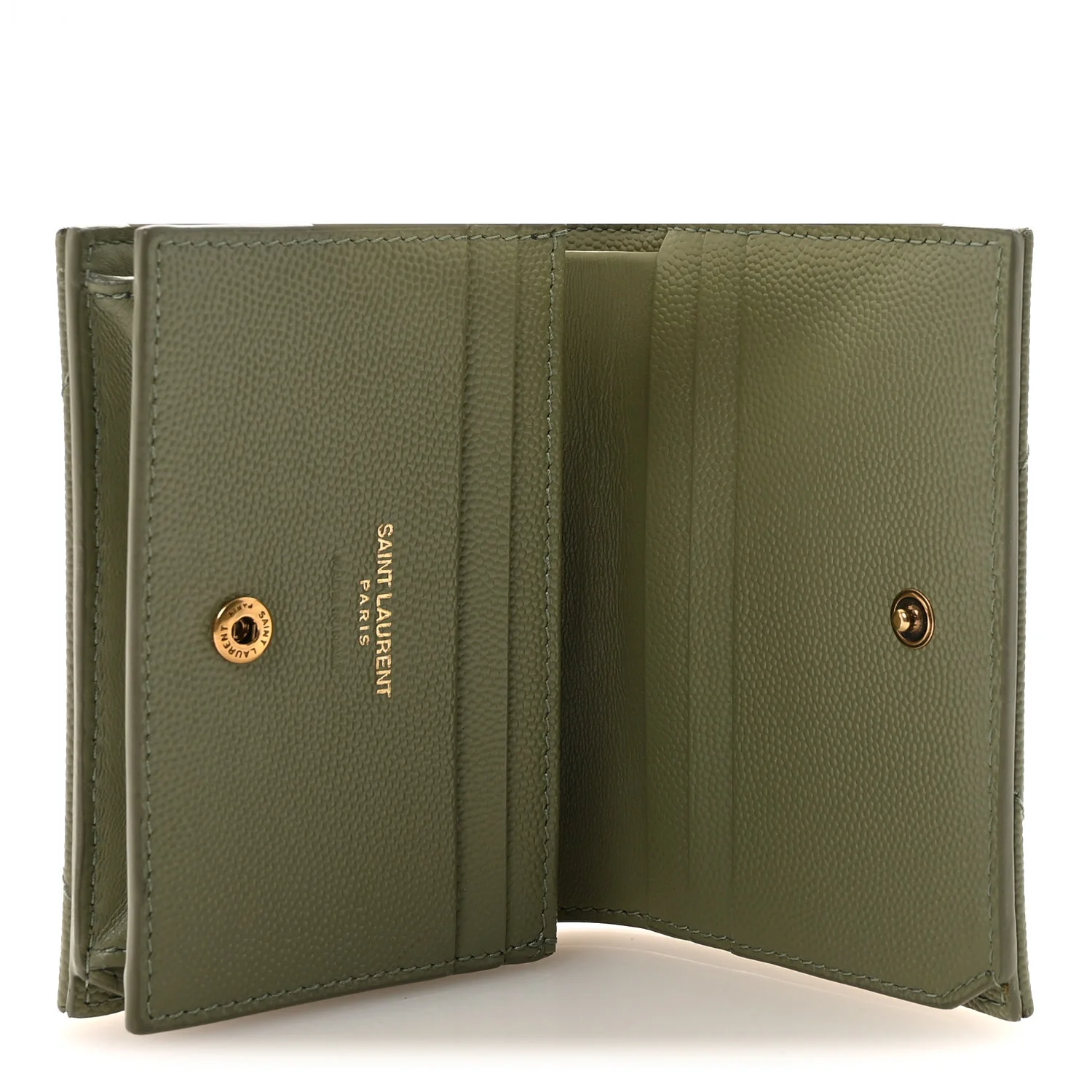 Grain De Poudre Matelasse Chevron Cassandre Card Case Light Sage - Image 5