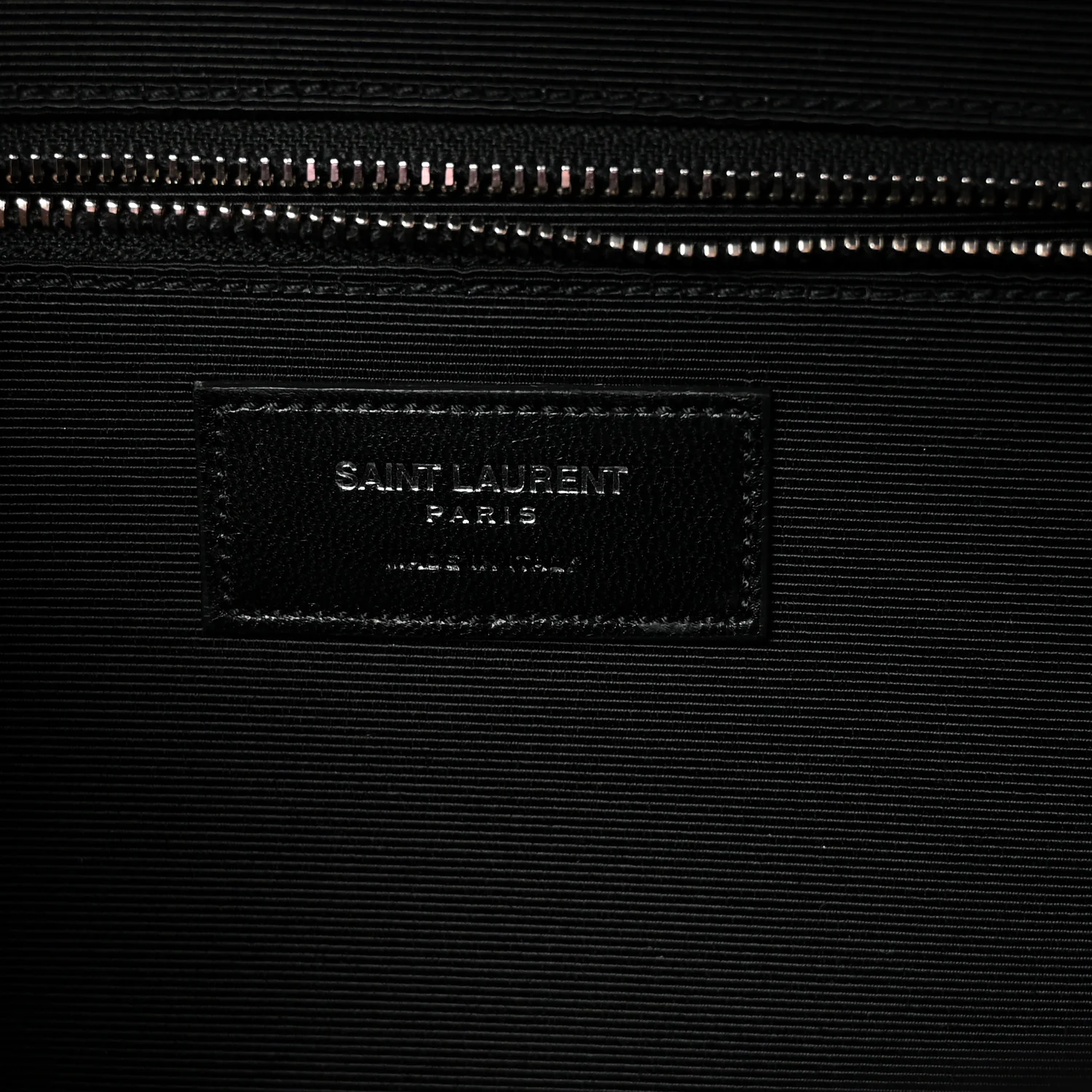 Grain De Poudre Matelasse Chevron Large Monogram Satchel Black - Image 6