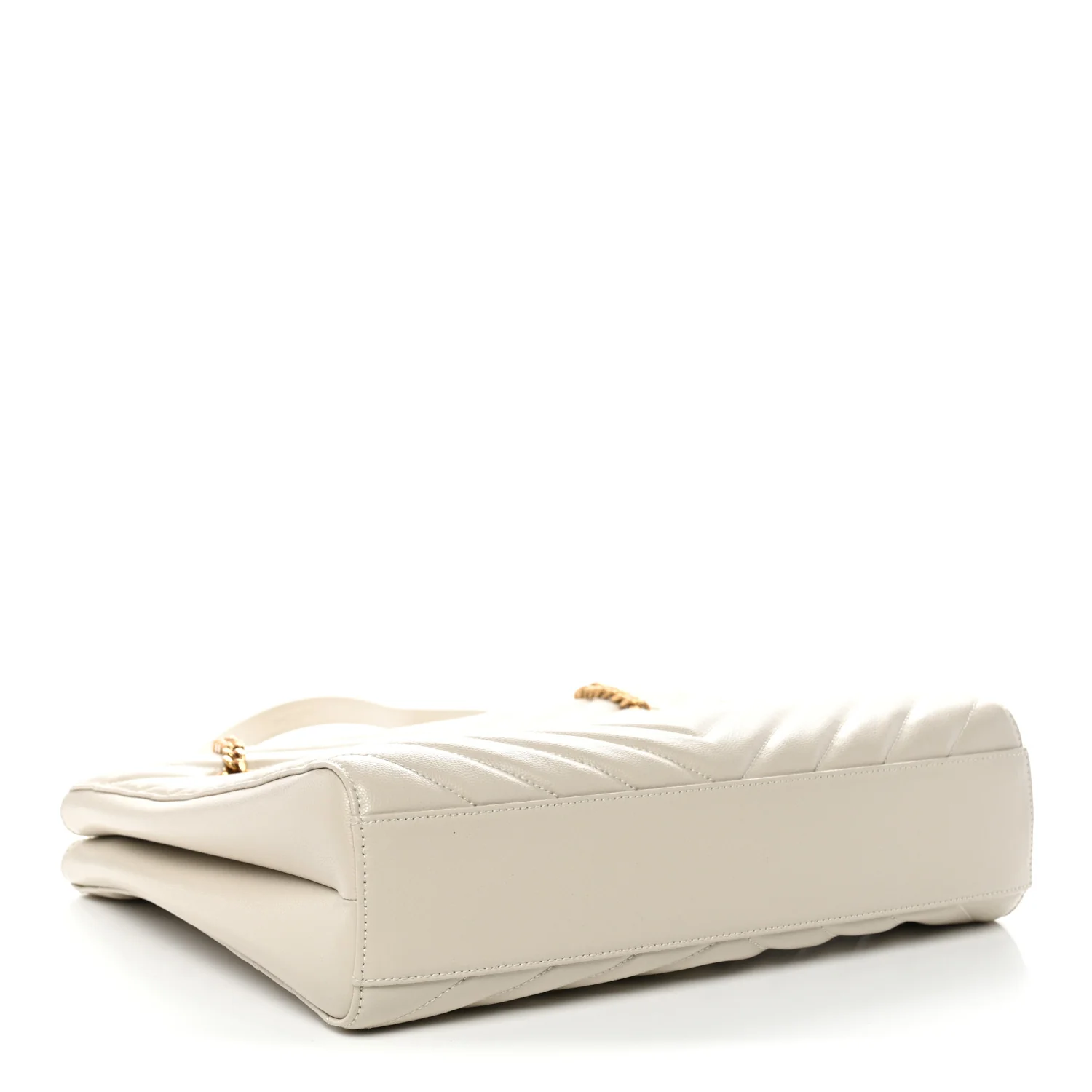 Grain de Poudre Matelasse Chevron Medium Tribeca Shopping Bag Crema Soft - Image 4