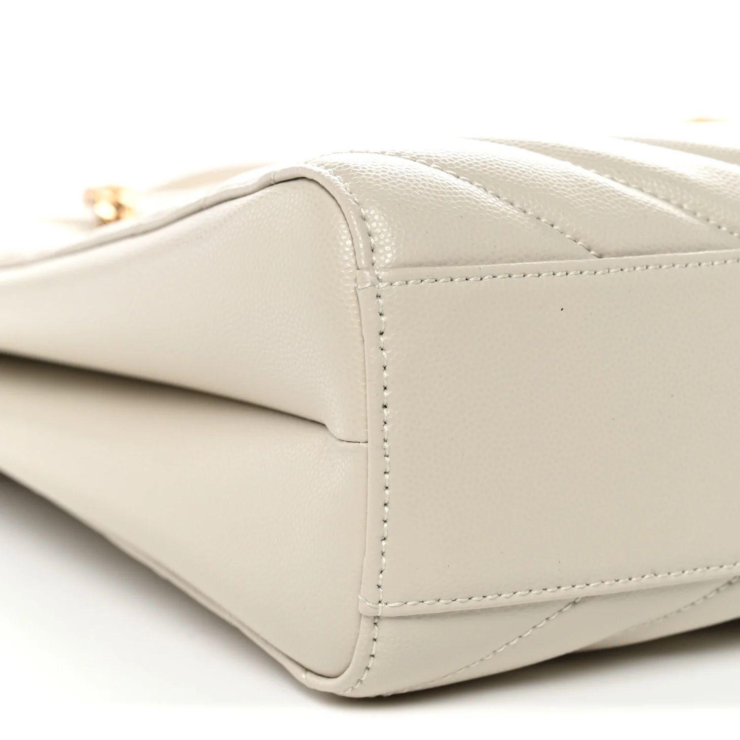 Grain de Poudre Matelasse Chevron Medium Tribeca Shopping Bag Crema Soft - Image 9