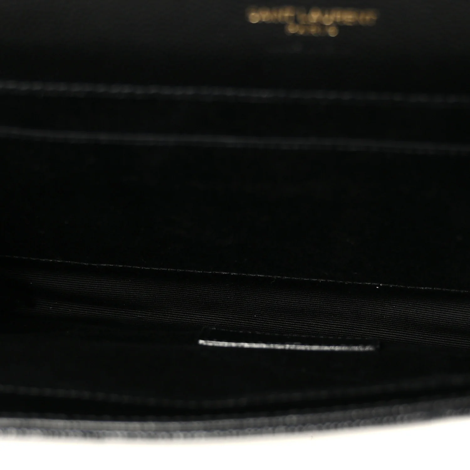Grain De Poudre Matelasse Chevron Monogram Cassandre Flap Pouch Black - Image 5