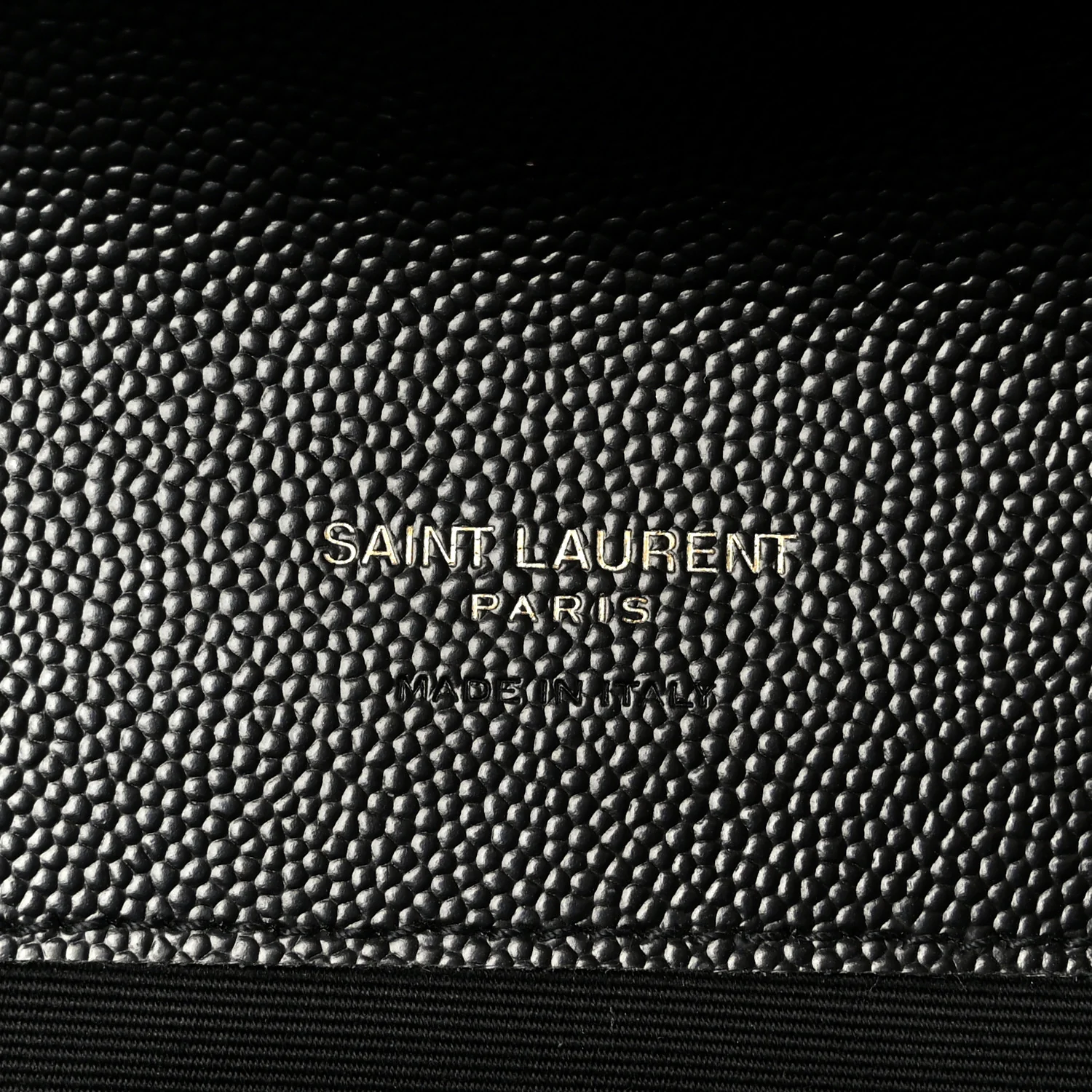 Grain De Poudre Matelasse Chevron Monogram Cassandre Flap Pouch Black - Image 6