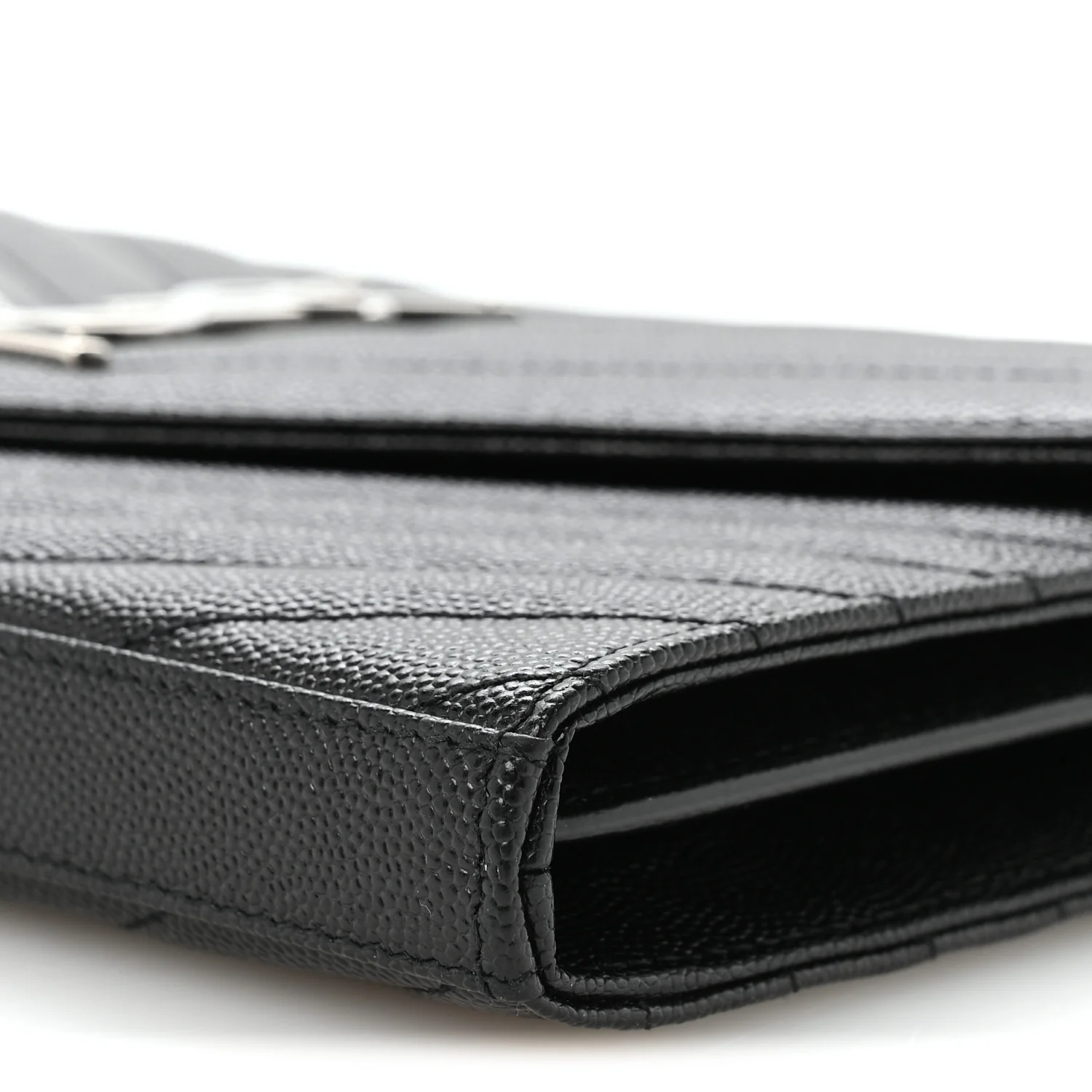 Grain De Poudre Matelasse Chevron Monogram Chain Wallet Black - Image 17