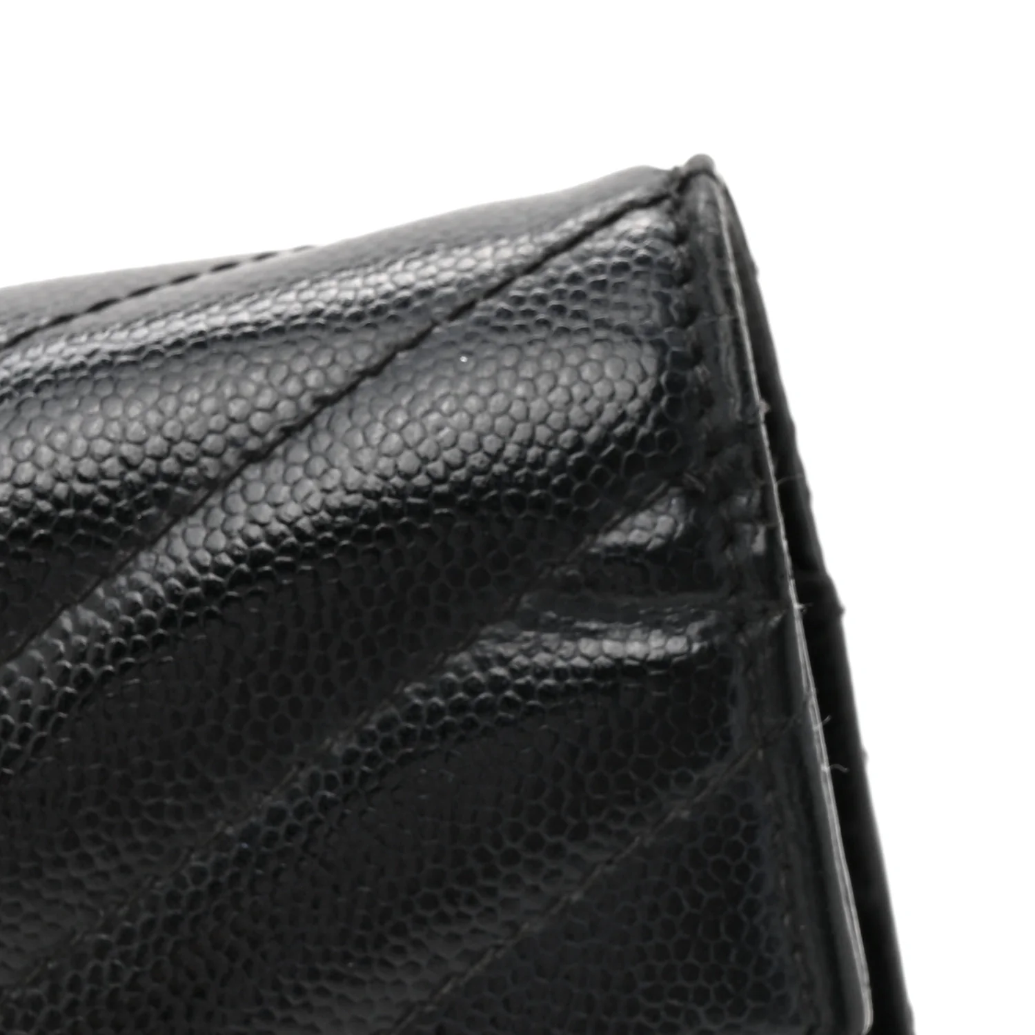 Grain De Poudre Matelasse Chevron Monogram Chain Wallet Black - Image 13
