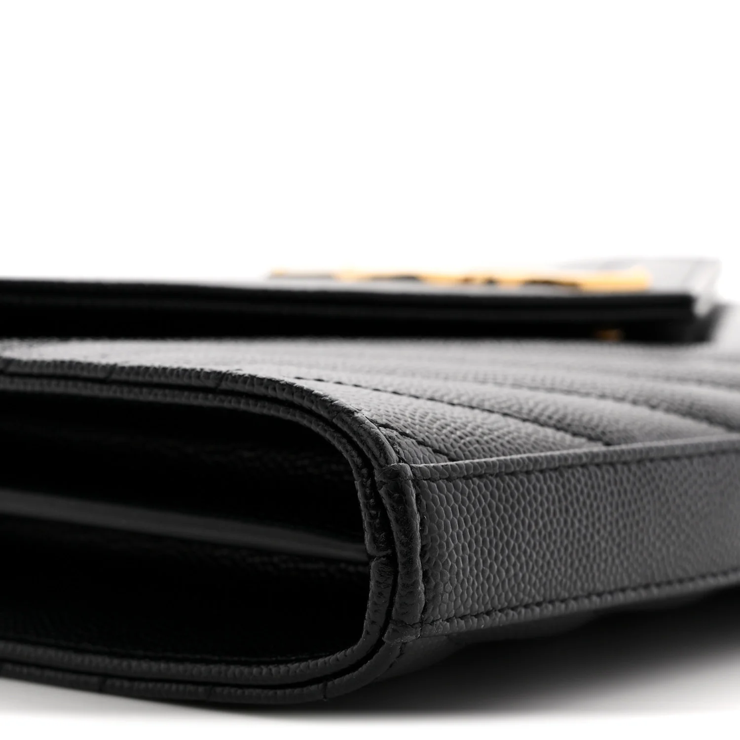 Grain De Poudre Matelasse Chevron Monogram Chain Wallet Black - Image 10