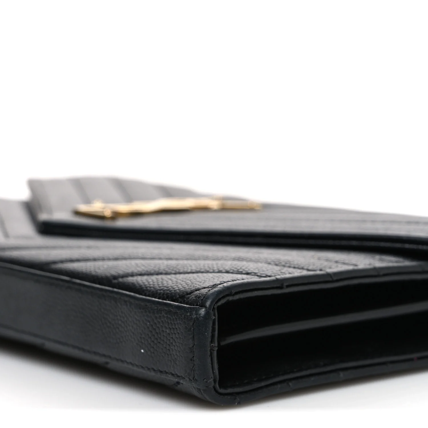 Grain De Poudre Matelasse Chevron Monogram Chain Wallet Black - Image 9