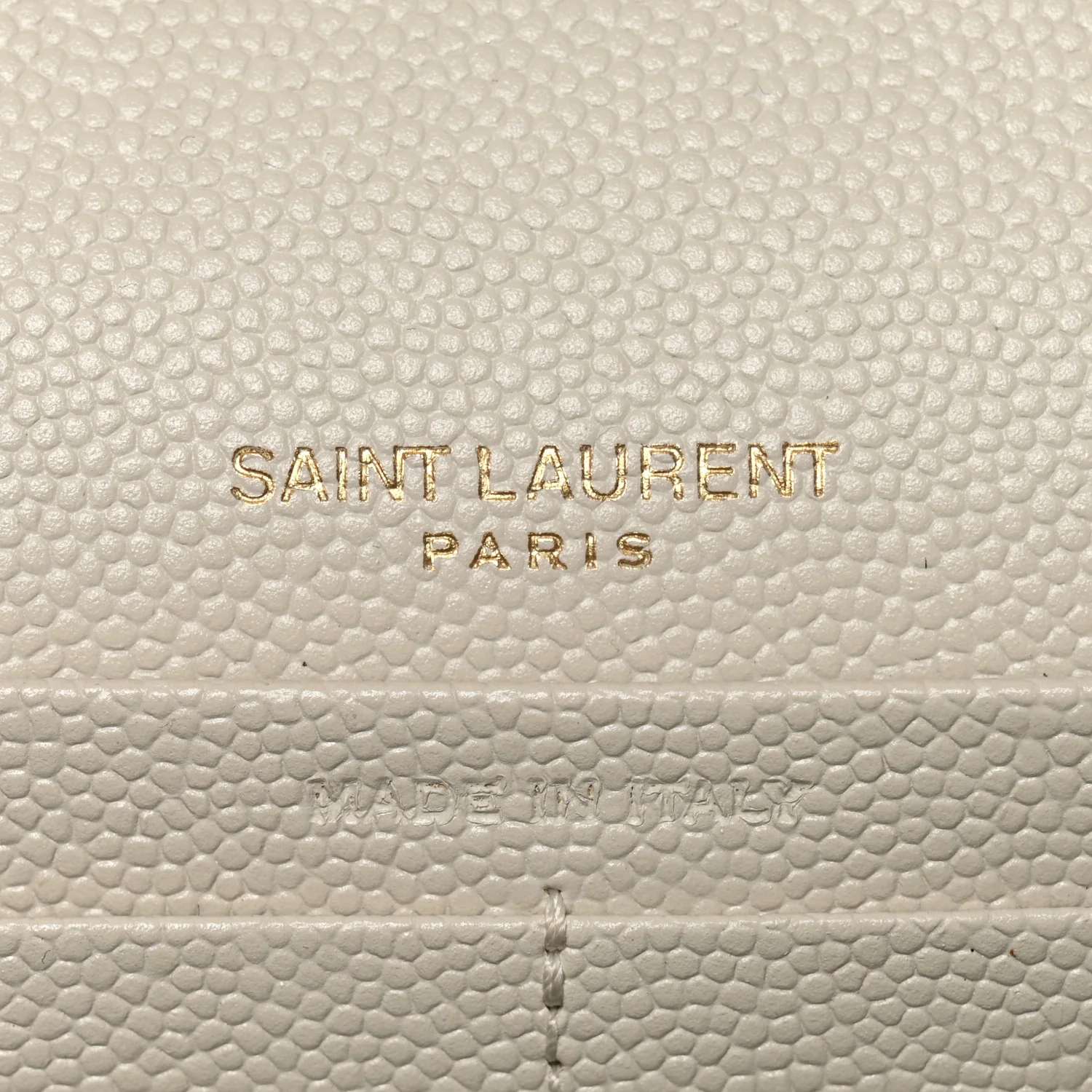 Grain De Poudre Matelasse Chevron Monogram Chain Wallet Crema Soft - Image 6