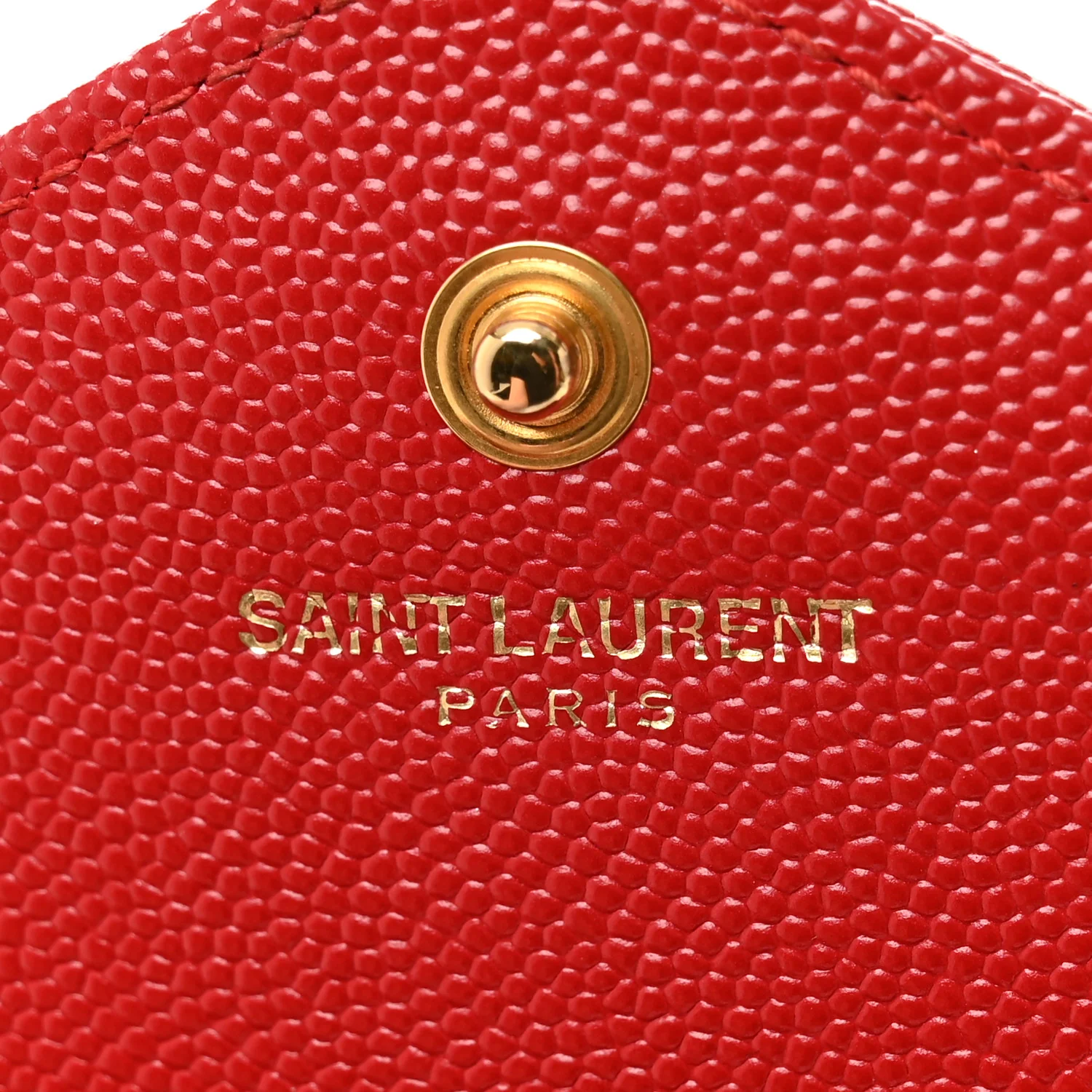 Grain De Poudre Matelasse Chevron Monogram Chain Wallet New Red - Image 6