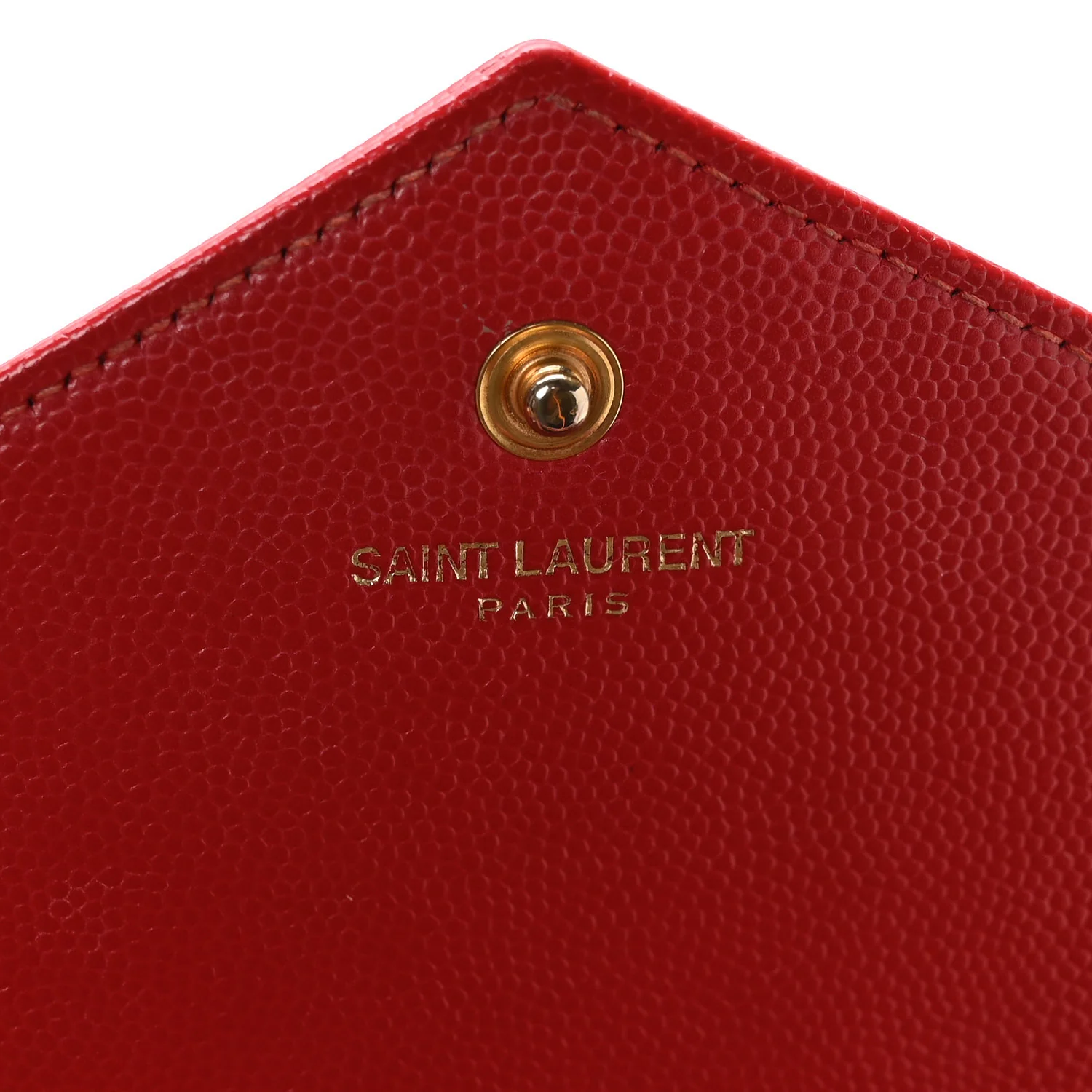 Grain De Poudre Matelasse Chevron Monogram Chain Wallet Red - Image 6