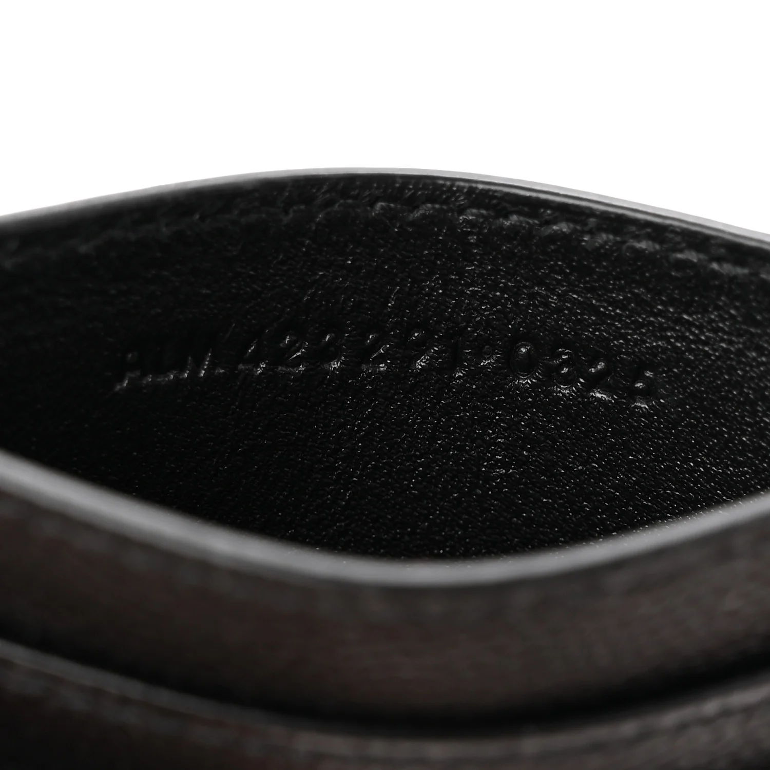 Grain De Poudre Matelasse Chevron Monogram Credit Card Case Black - Image 7