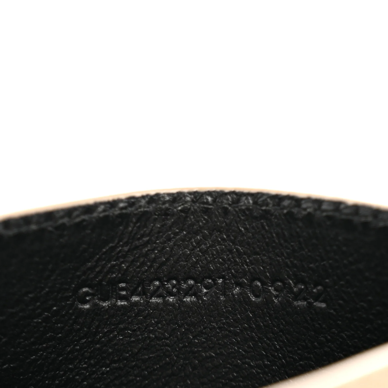 Grain De Poudre Matelasse Chevron Monogram Credit Card Case Dark Beige - Image 7