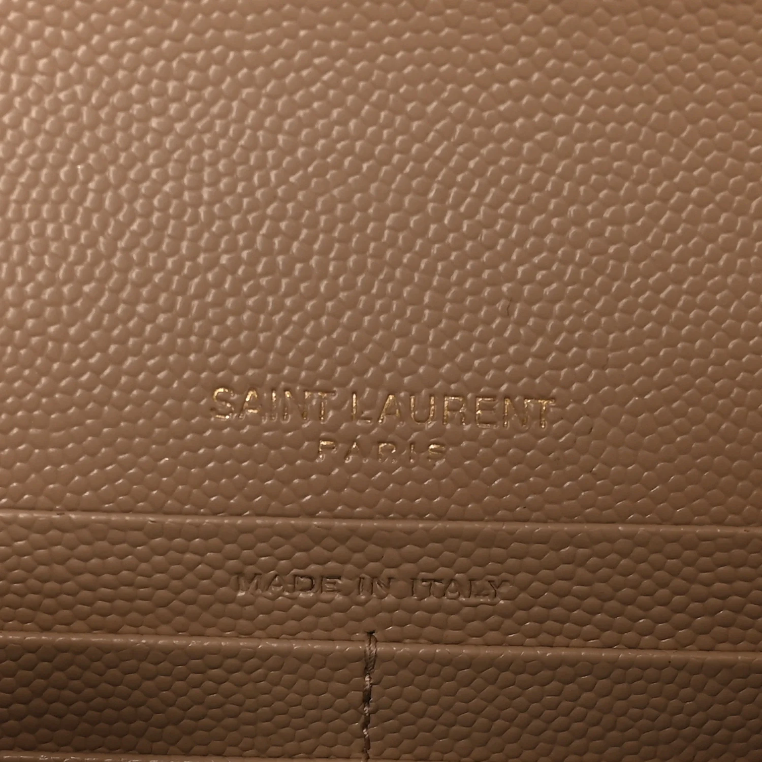 Grain De Poudre Matelasse Chevron Monogram Envelope Chain Wallet Dark Beige - Image 6