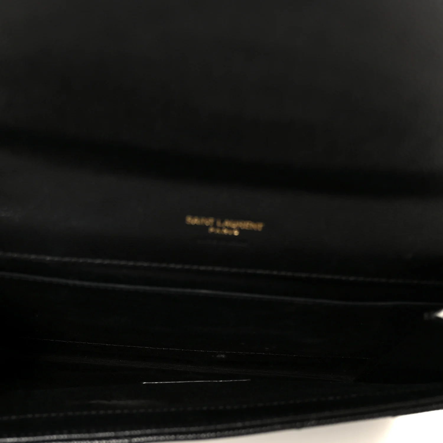Grain De Poudre Matelasse Chevron Monogram Envelope Clutch Black - Image 5