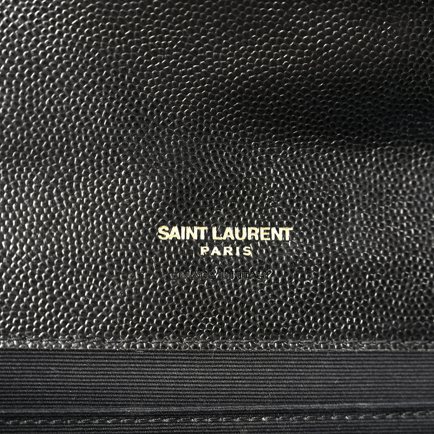 Grain De Poudre Matelasse Chevron Monogram Envelope Clutch Black - Image 6