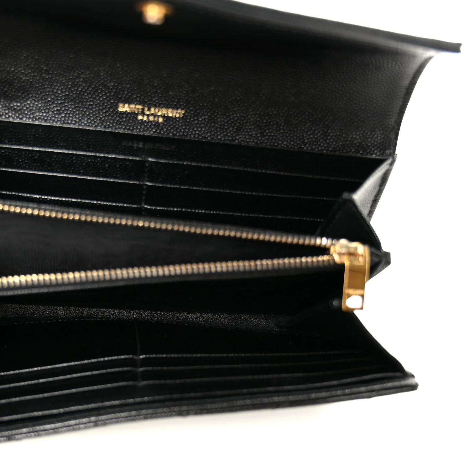 Grain De Poudre Matelasse Chevron Monogram Flap Wallet Black - Image 5